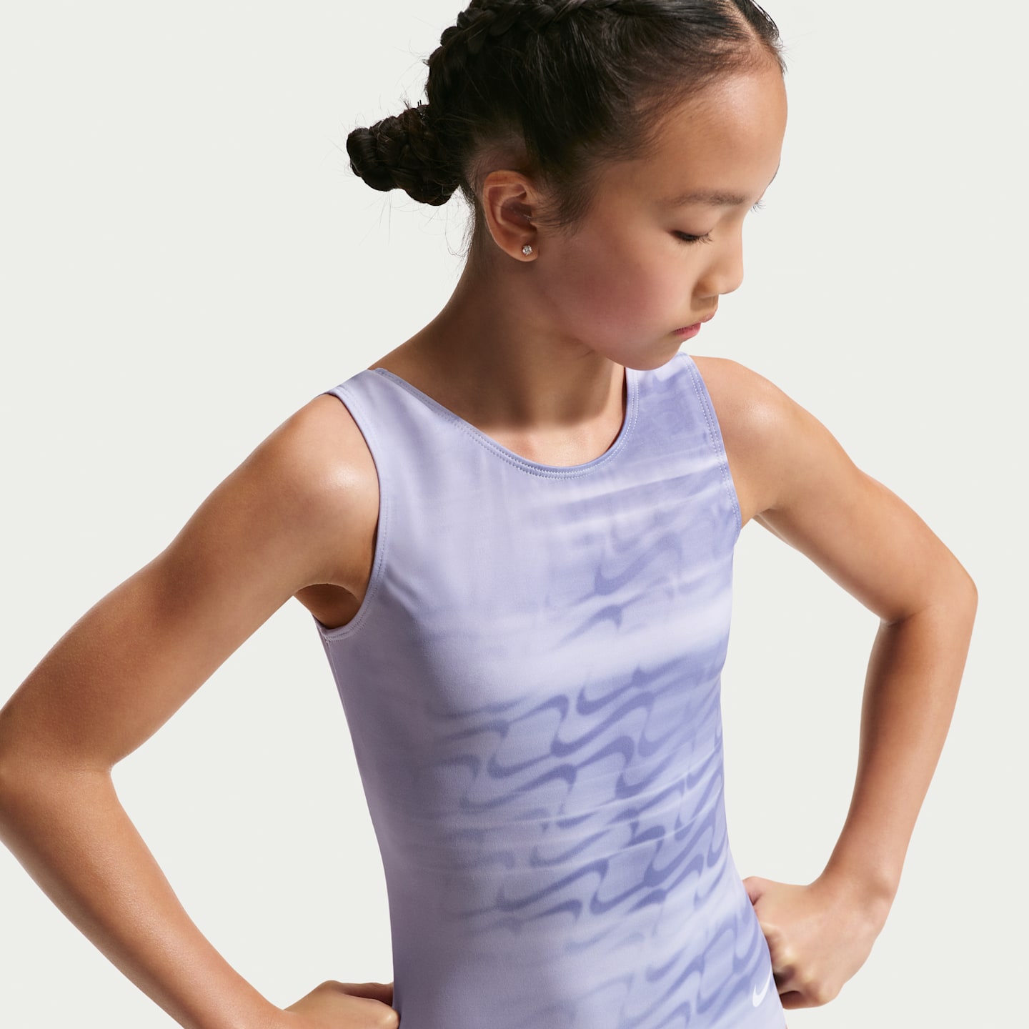 Женский топ Nike Gymnastics Element Leotard, цвет: Светлый синий — фото 2