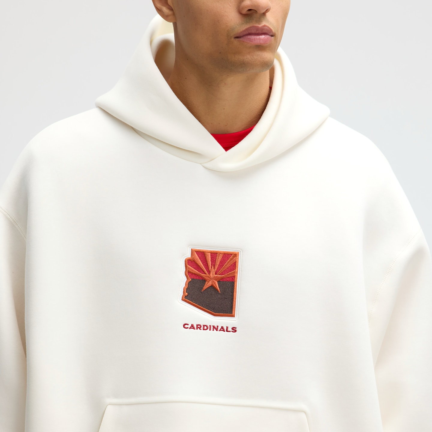 Мужское худи Nike Arizona Cardinals Rivalries Collection Oversized Tech Fleece NFL, цвет: Кремовый — фото 4