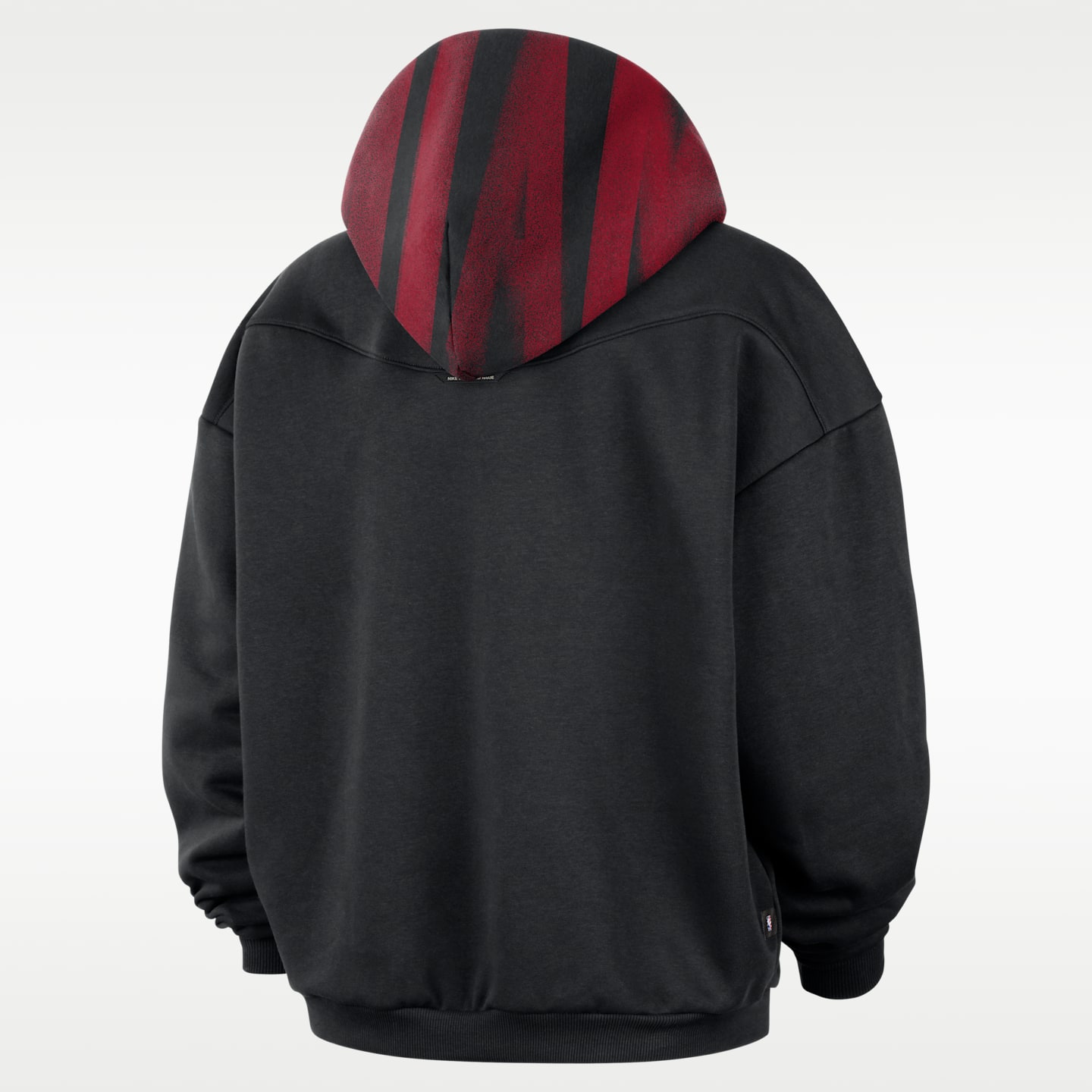 Мужское худи Nike Miami Heat Standard Issue Therma-FIT Fleece Basketball, цвет: Чёрный / Белый — фото 2