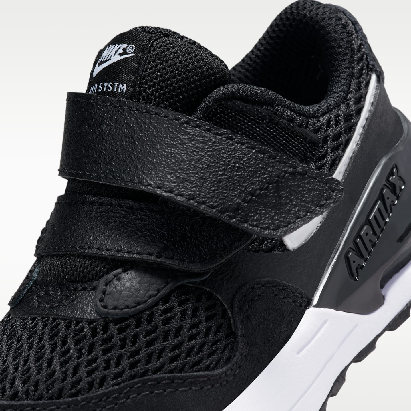 Детские кроссовки Nike Air Max Systm Baby/Toddler Shoes, цвет: Чёрный / Волчий серый — фото 8