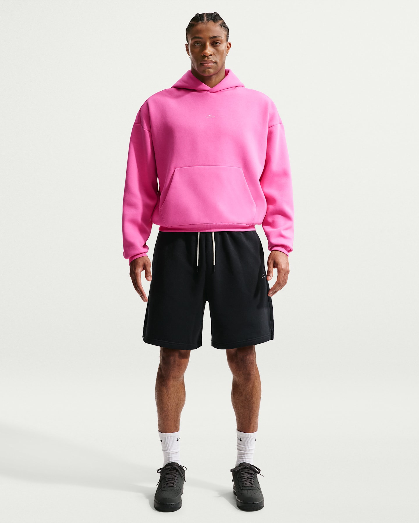 Мужские баскетбольные шорты Nike Standard Issue Therma-FIT 8" из флиса с начёсом, цвет: Чёрный / Бледная слоновая кость — фото 6