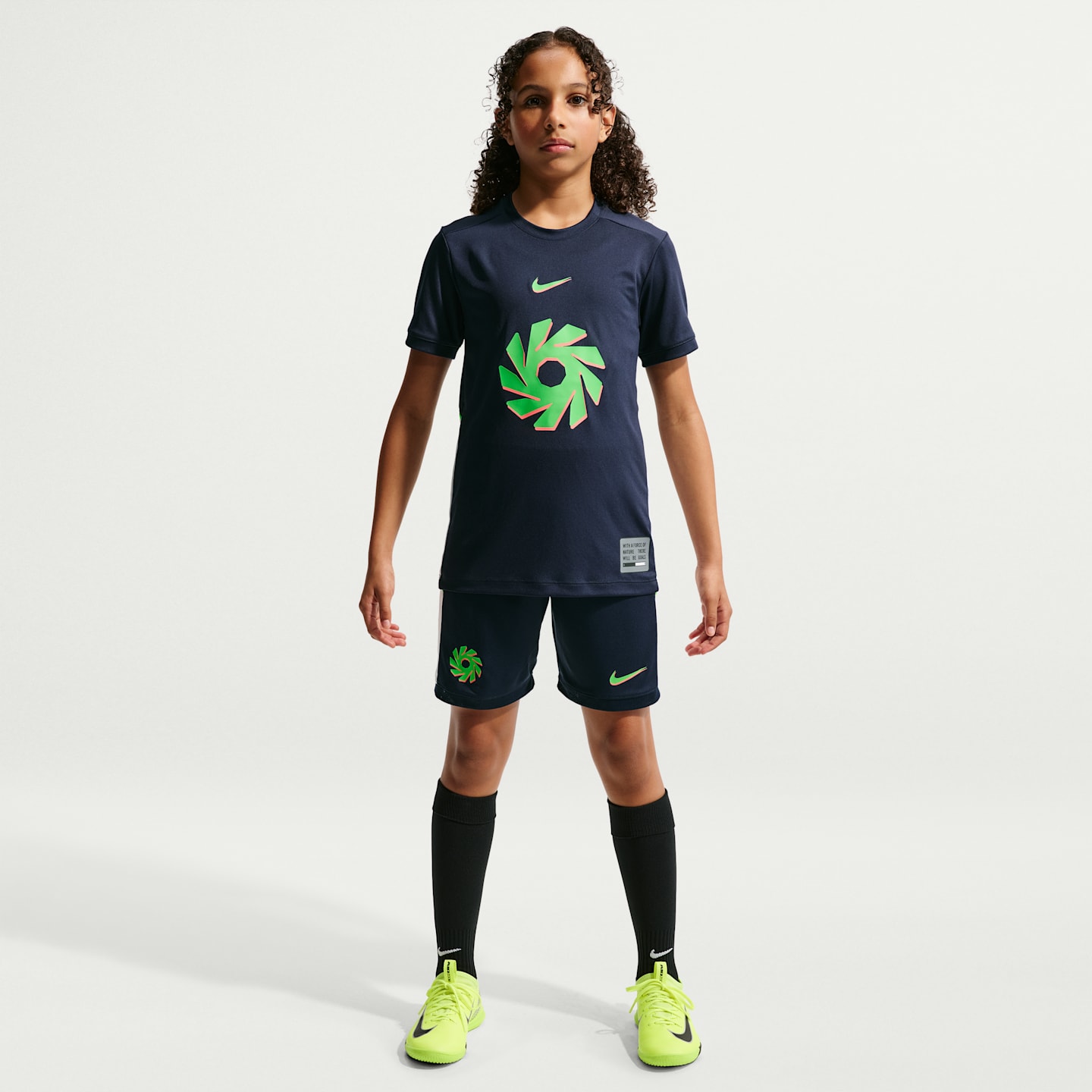 Детский топ Nike Erling Haaland Academy Dri-FIT Soccer Top, цвет: Обсидиановый / Белый — фото 6
