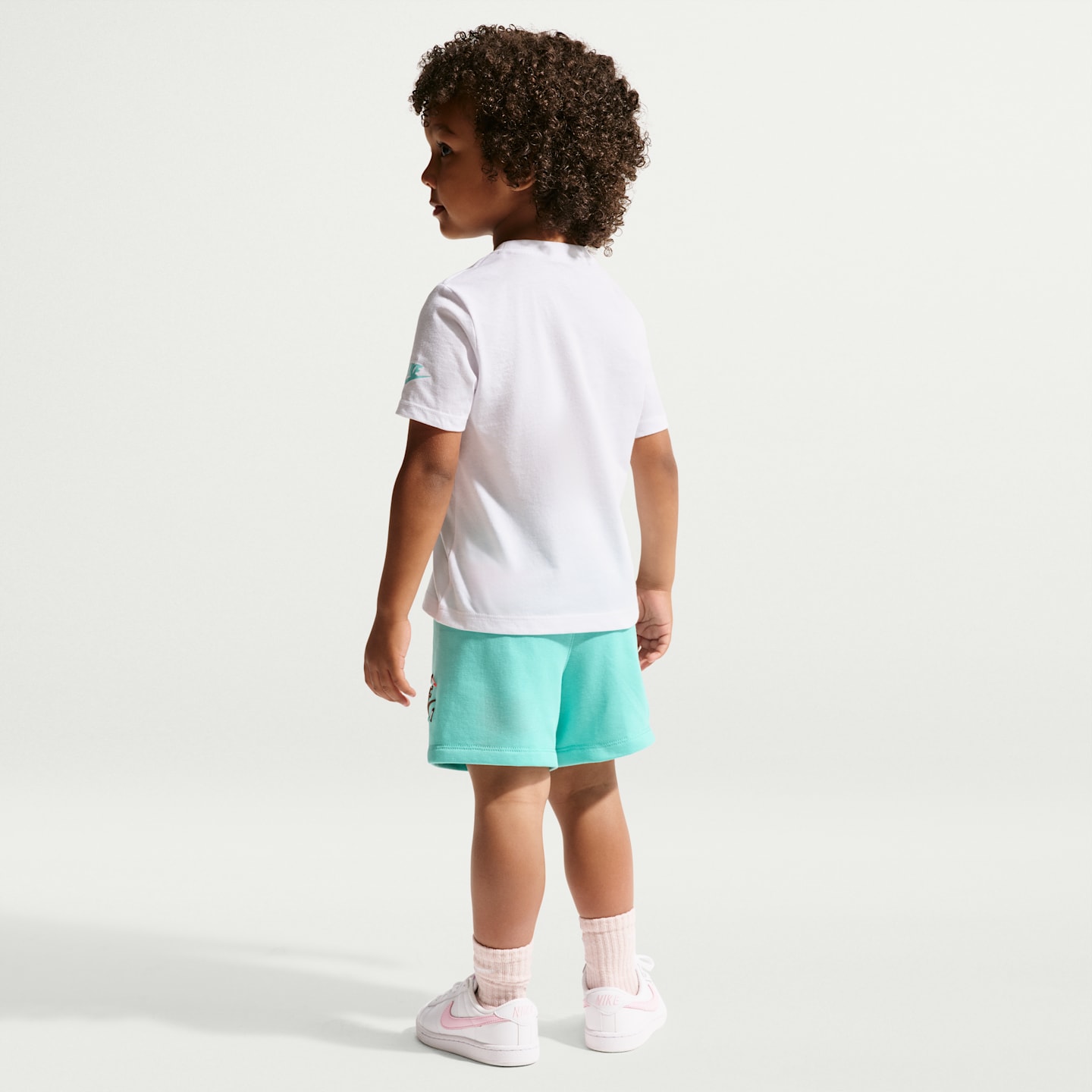 Детский комплект Nike Sportswear Sundae League 2-Piece Shorts Set, цвет: Выбеленный бирюзовый — фото 7