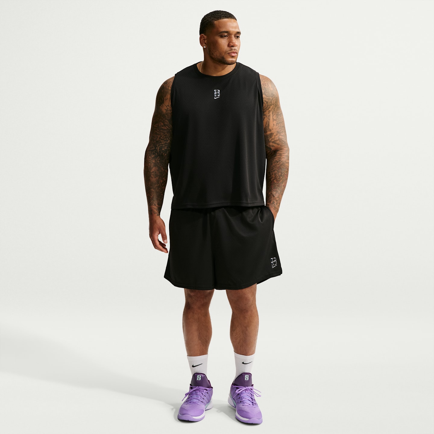 Баскетбольные шорты Nike Sabrina Aero-FIT, цвет: Чёрный / Ледяной серебряный — фото 10