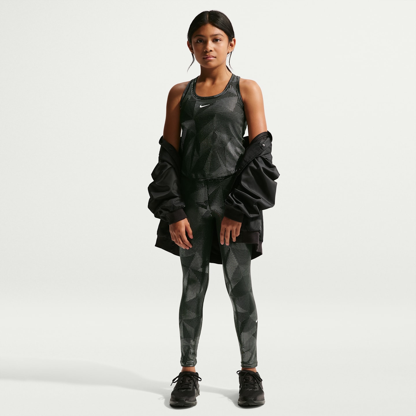 Детская майка для девочек Nike One, цвет: Чёрный — фото 4