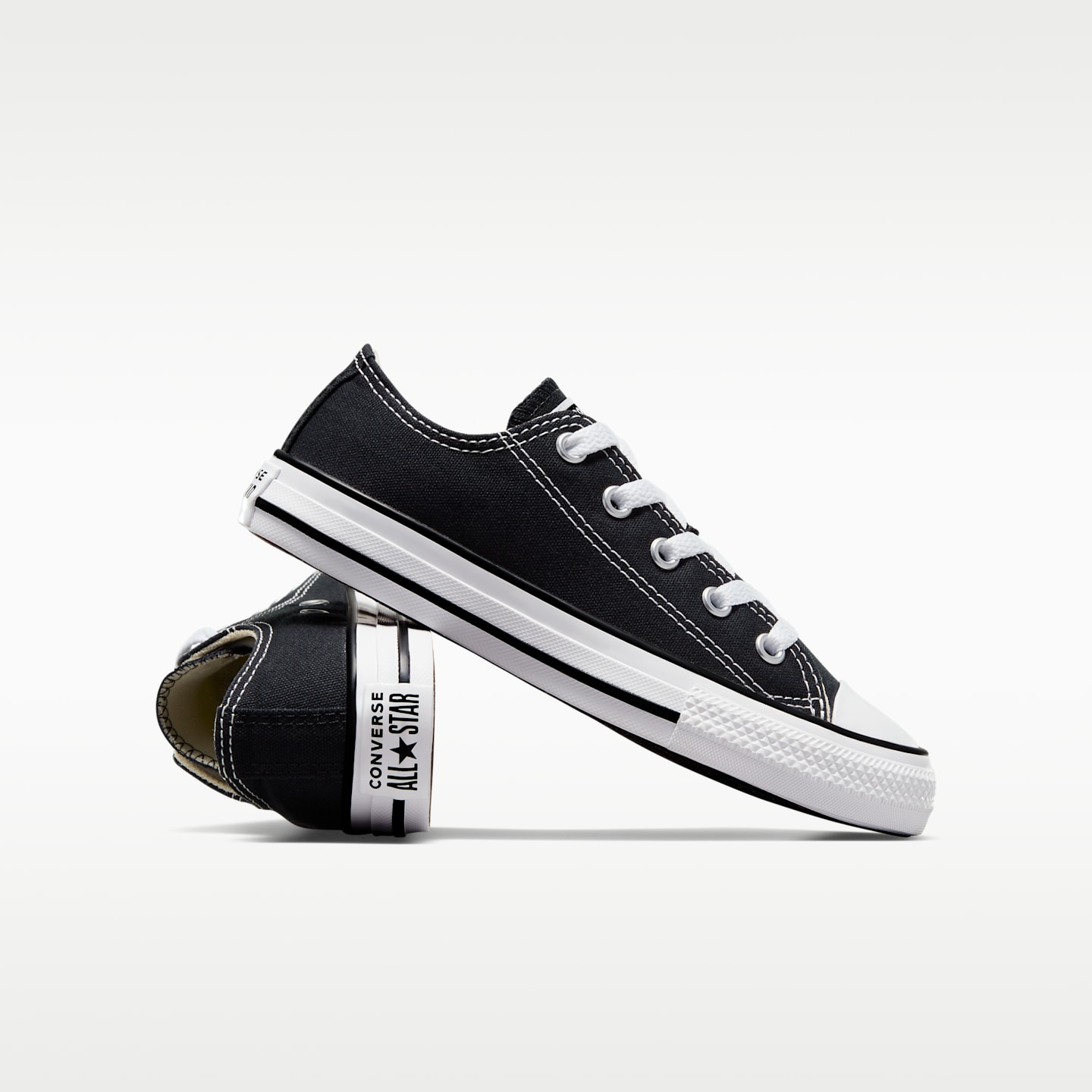 Детские кроссовки Nike Converse Chuck Taylor All Star Low Top Little Kids' Shoe, цвет: Чёрный — фото 7
