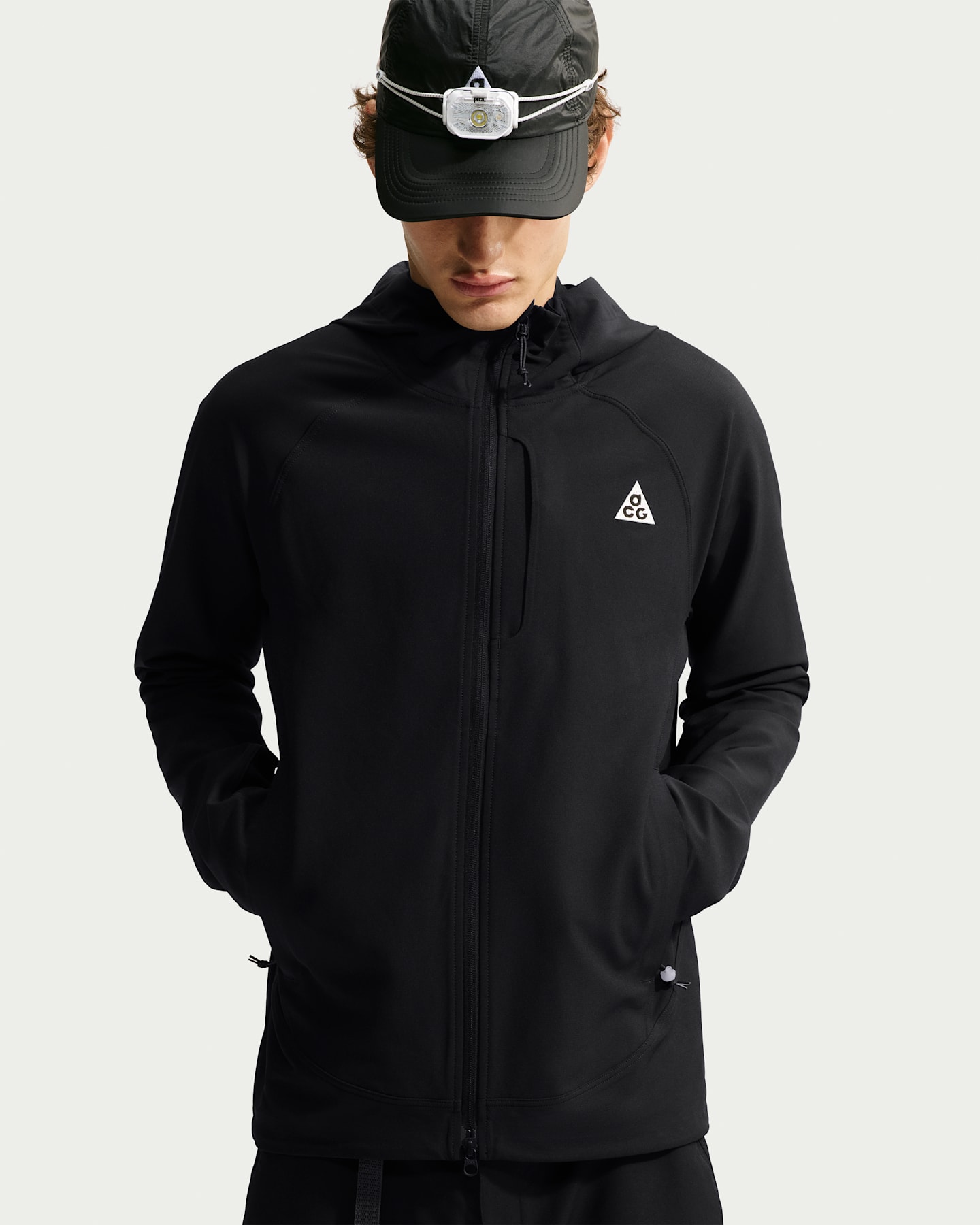 Мужская куртка для походов Nike ACG Cloud Trekker на молнии, цвет: Чёрный / Снежный белый — фото 8