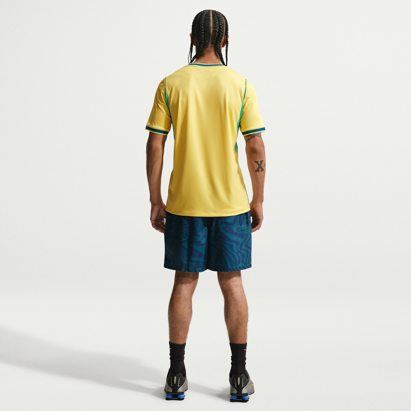 Мужской топ Nike Brazil National Team 2026 Stadium Away Dri-FIT Soccer Jersey, цвет: Бирюзовый — фото 5