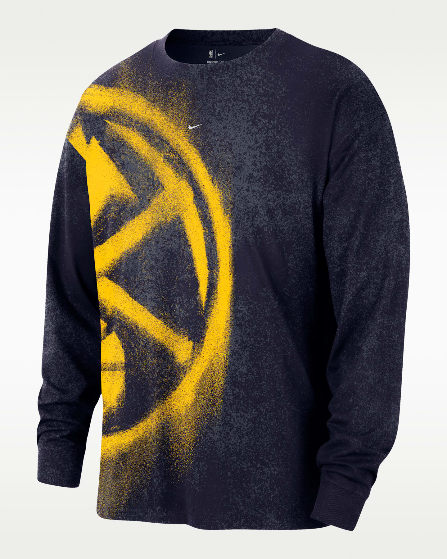 Мужская футболка Nike Denver Nuggets Essential Anthem Long-Sleeve Basketball, цвет: Тёмно-синий — фото 3
