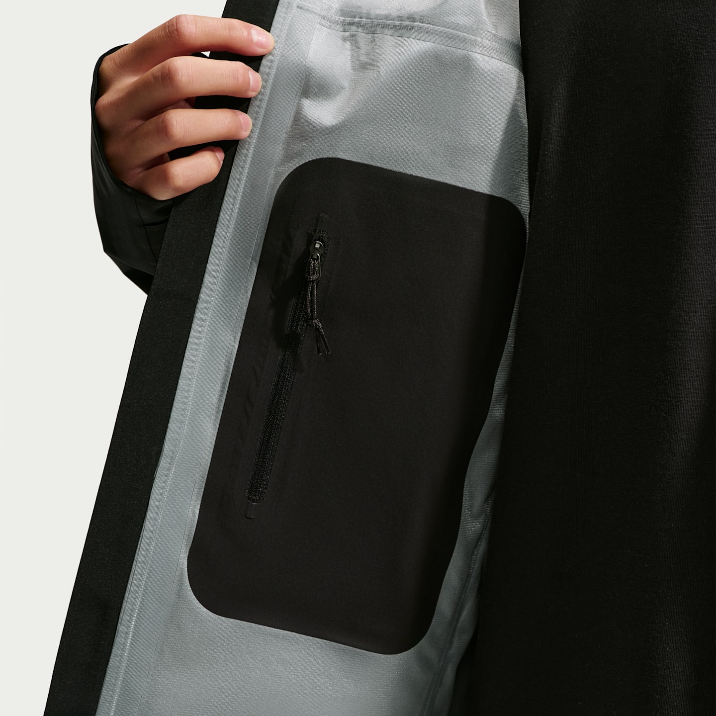 Мужская куртка Nike ACG Misery Ridge Storm-FIT Adv GORE-TEX 3L, цвет: Чёрный / Снежный белый — фото 9