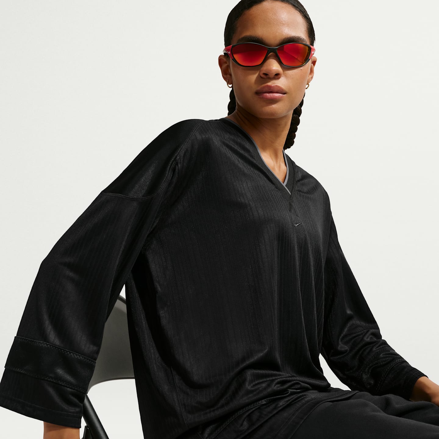 Женский топ Nike Sportswear Oversized Jersey Tunic, цвет: Чёрный — фото 3