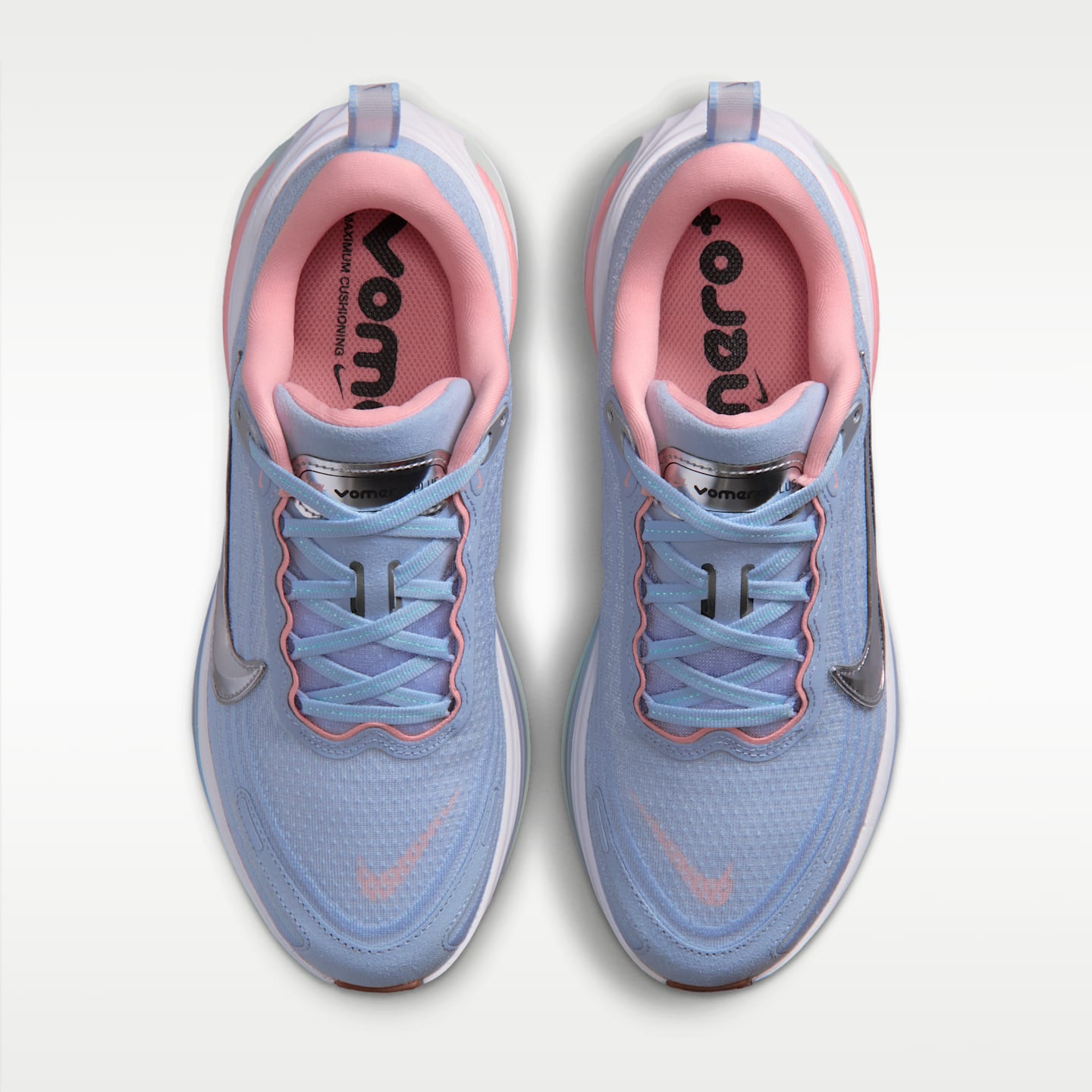 Женские кроссовки Nike Vomero Plus Road Running, цвет: Синий / Выбеленный коралловый — фото 4