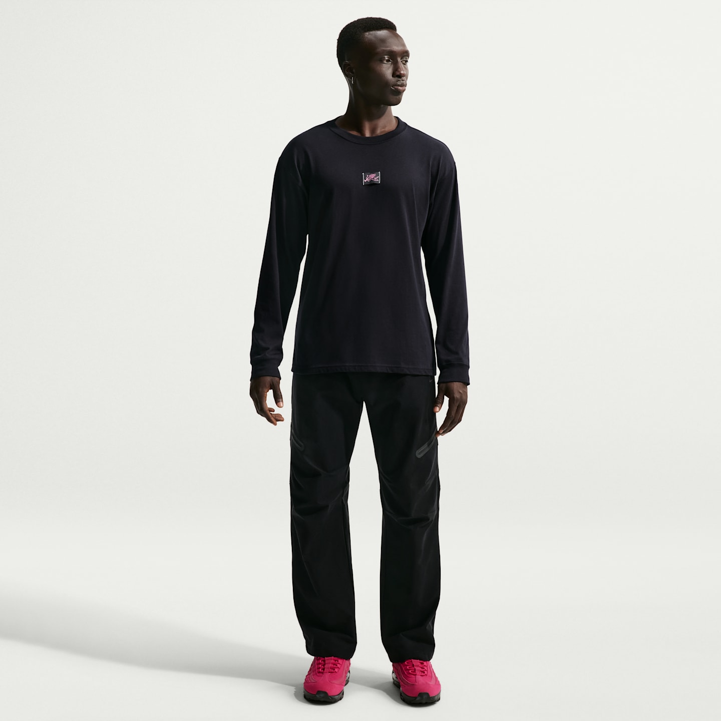Женская футболка Nike Sportswear с длинным рукавом, цвет: Чёрный — фото 4