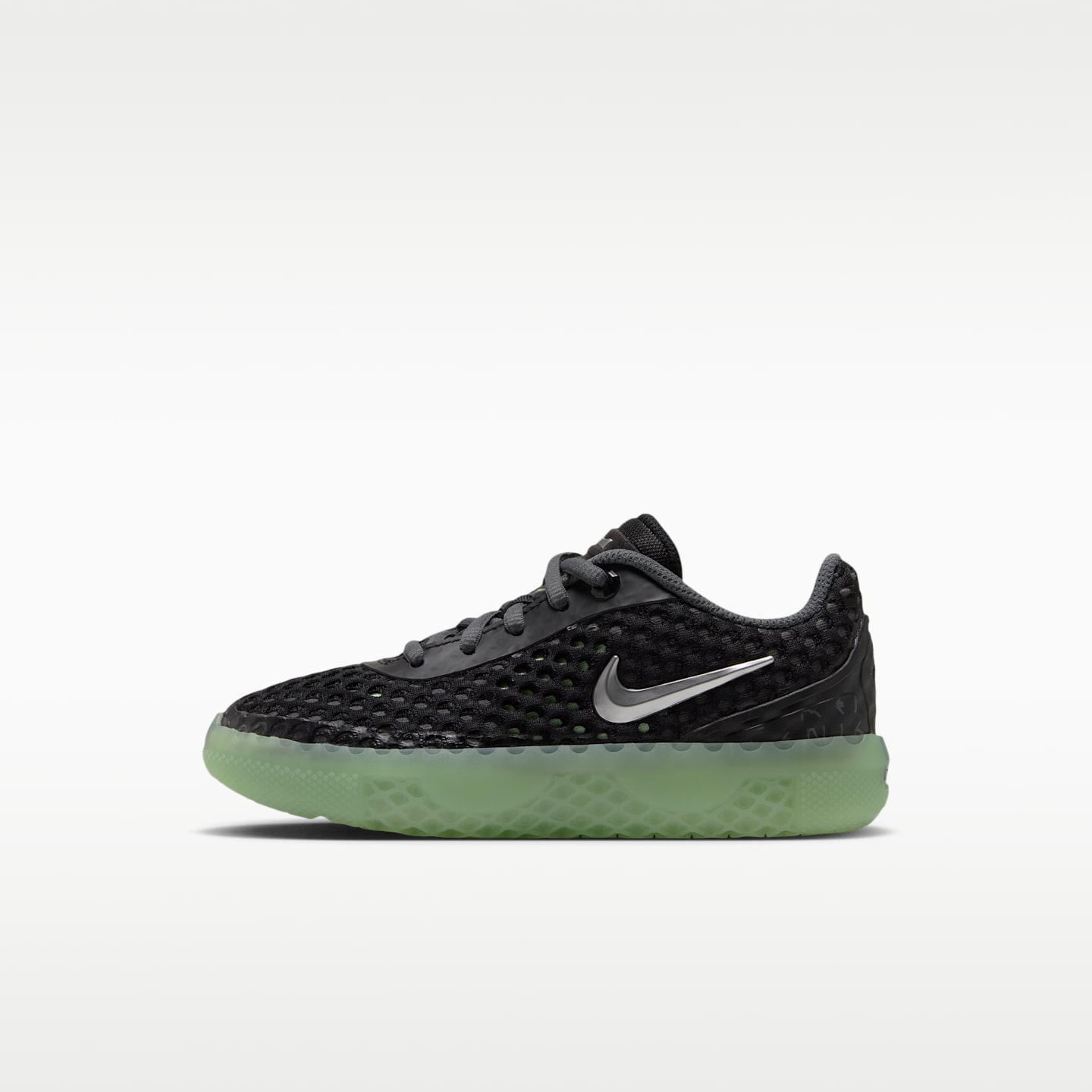 Детские баскетбольные кроссовки Nike LeBron Witness X для малышей, цвет: Чёрный / Кислотно-жёлтый — фото 1