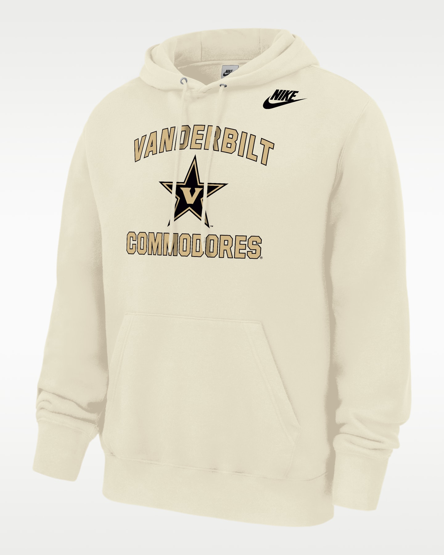 Мужское худи Nike Vanderbilt Commodores Club Football Fleece Pullover, цвет: Молочный — фото 2