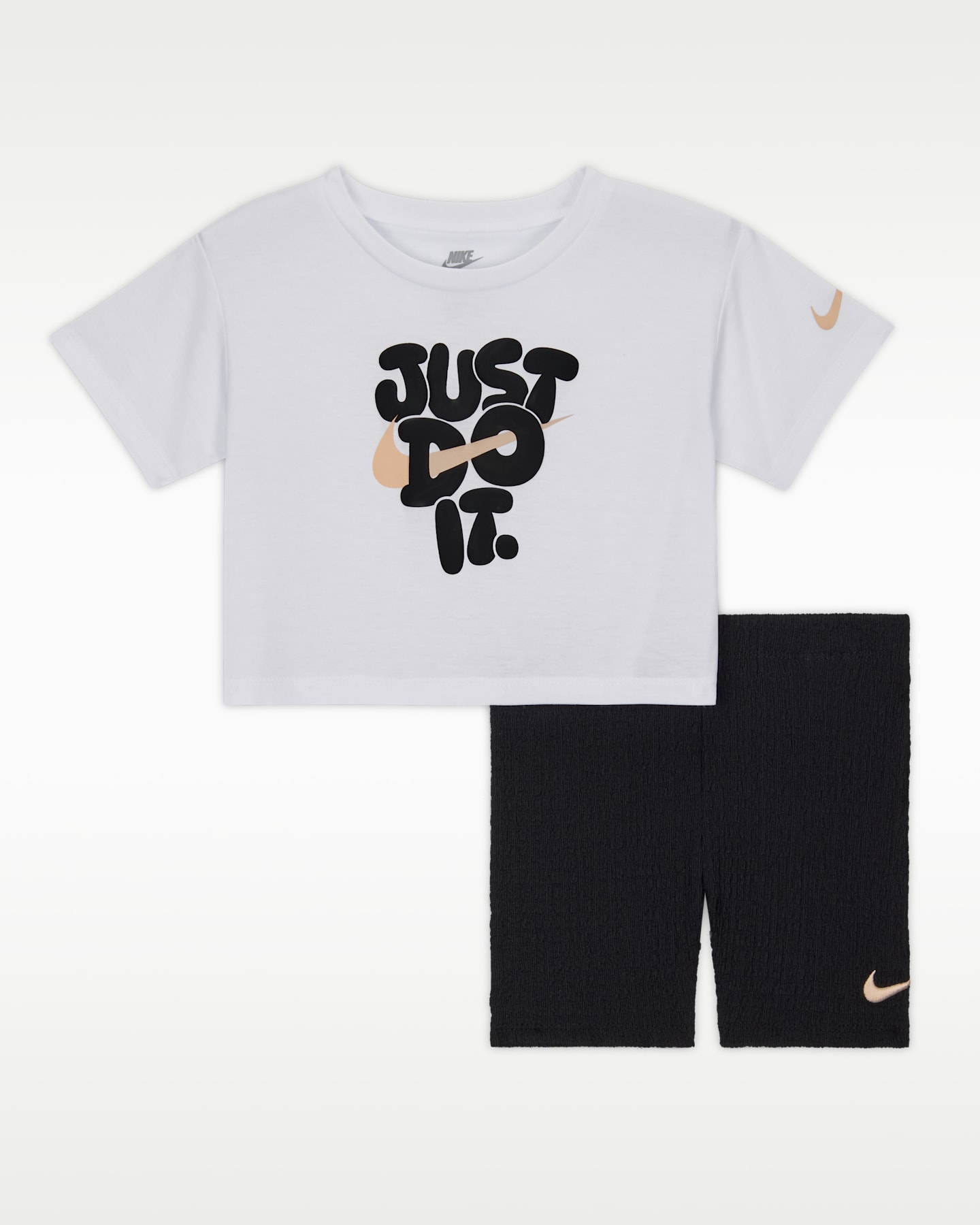 Детский комплект Nike Bold Play Baby 2-Piece Bike Shorts Set, цвет: Чёрный — фото 4