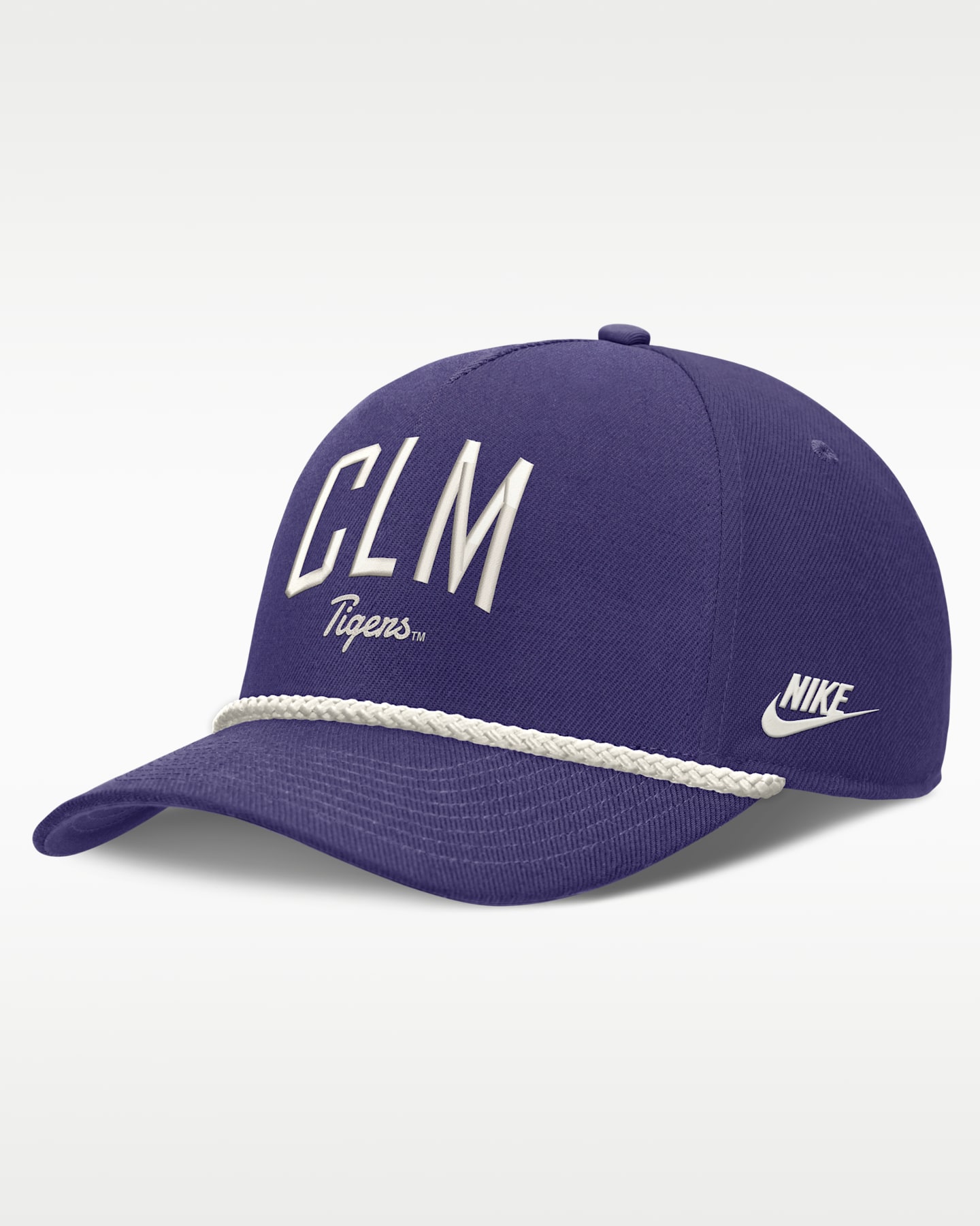 Мужская регулируемая бейсболка Nike Clemson Legacy Letter Rise Dri-FIT College, цвет: Фиолетовый — фото 3