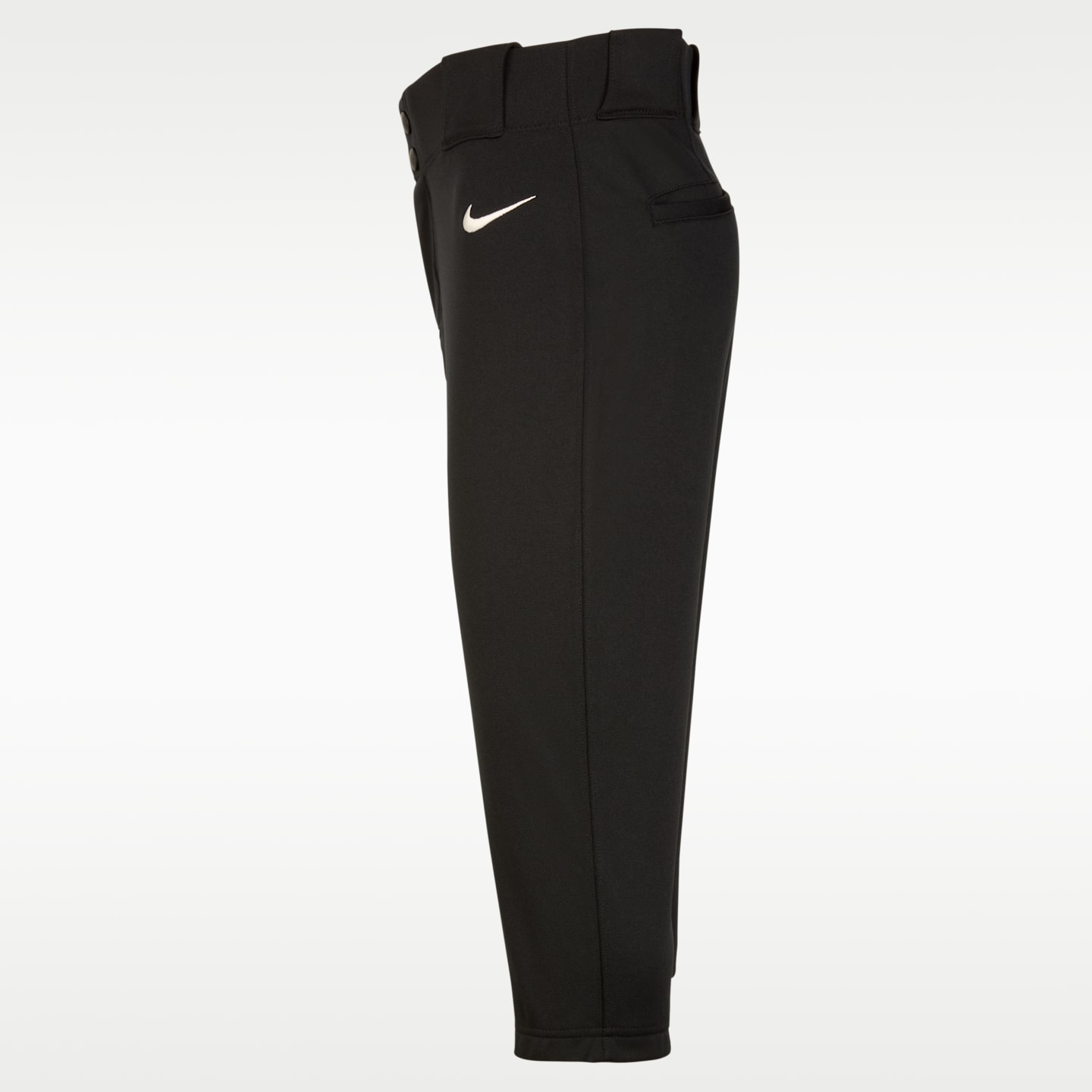 Детские бейсбольные брюки Nike Vapor Select 2 с высокой посадкой, цвет: Чёрный / Белый — фото 3