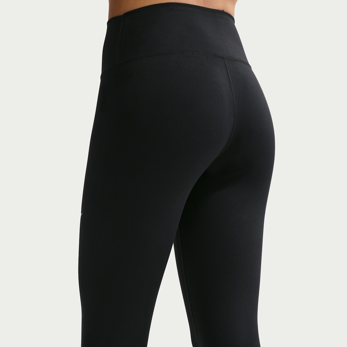 Женские леггинсы Nike One High-Waisted Crop Leggings, цвет: Чёрный / Белый — фото 3