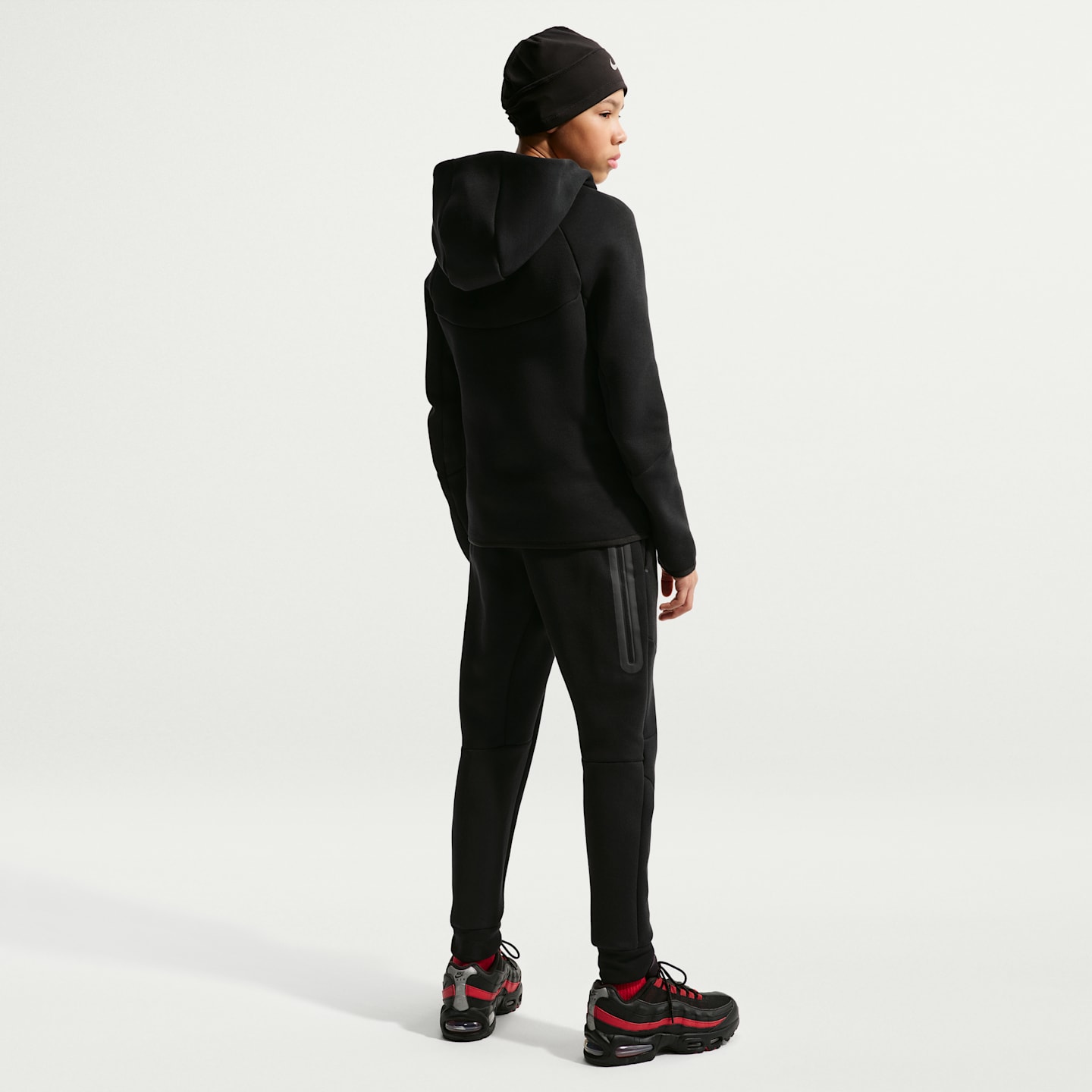 Детские футбольные брюки Nike Usmnt Tech Fleece, цвет: Чёрный / Красный — фото 5
