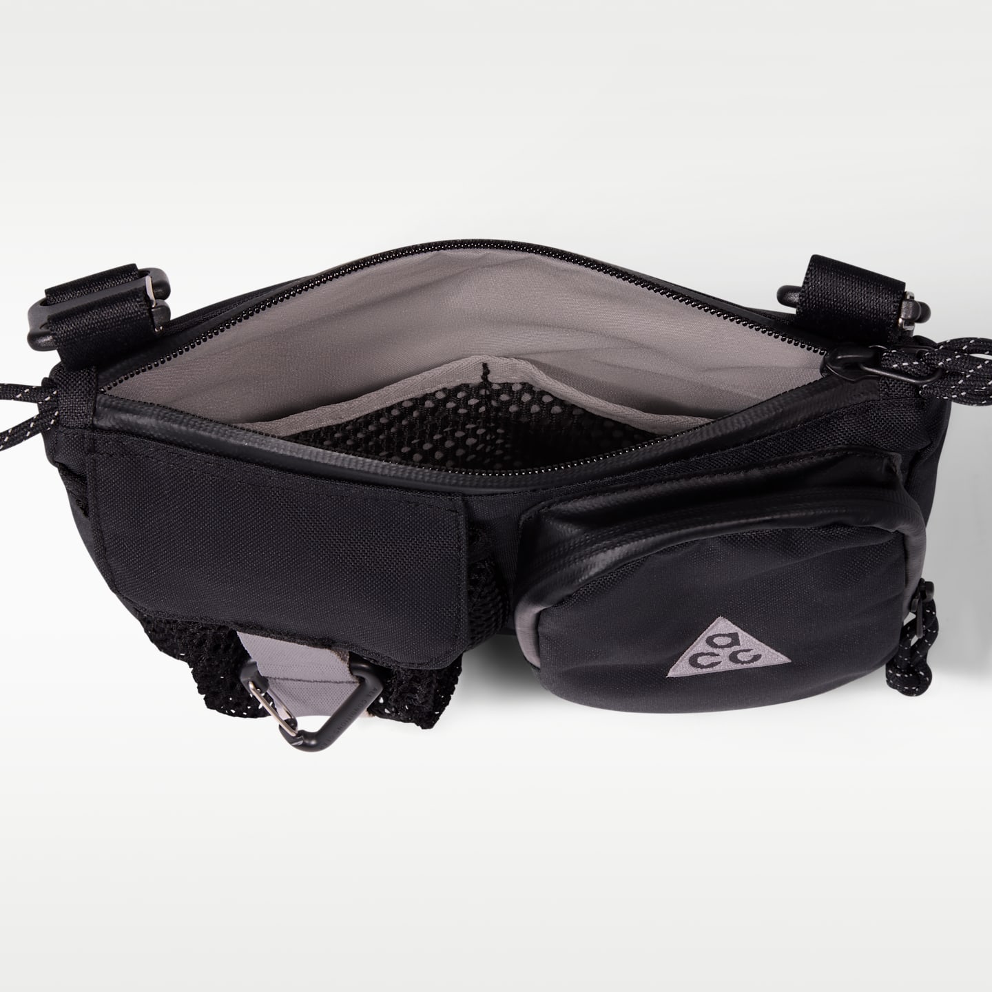 Сумка через плечо Nike ACG Daymax, 3 л, цвет: Чёрный / Серый — фото 4