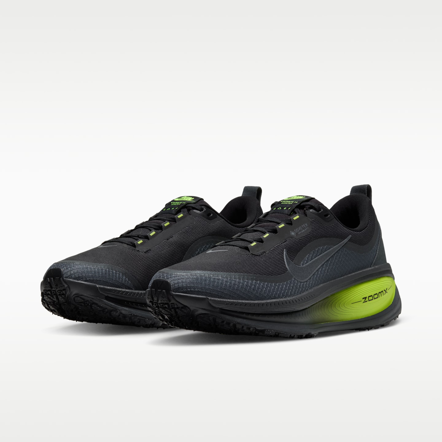 Мужские кроссовки Nike Vomero 18 GORE-TEX Waterproof Road Running Shoes with Reflective Accents, цвет: Антрацитовый / Лимонный — фото 5