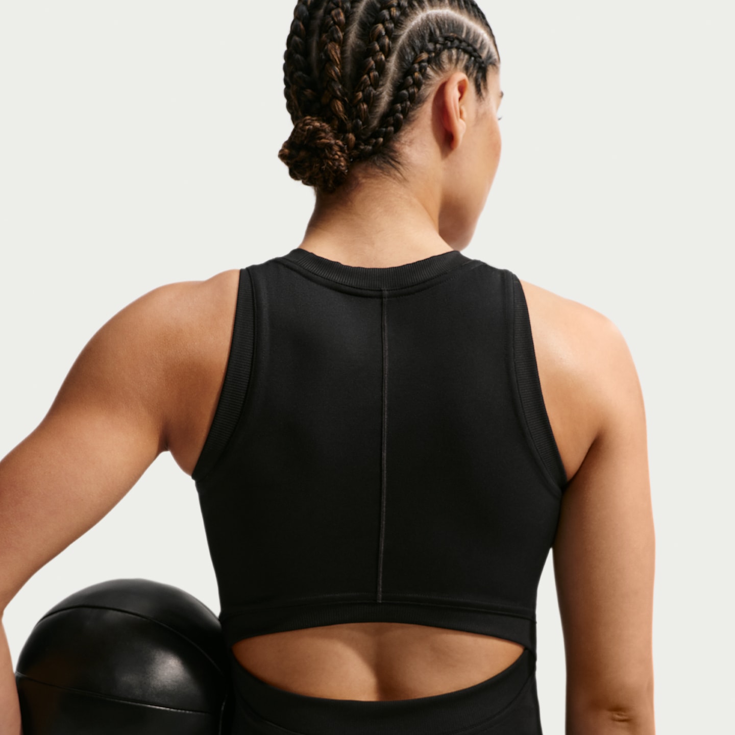 Женская майка Nike One Dri-FIT, цвет: Чёрный / Белый, вариант 1 — фото 2