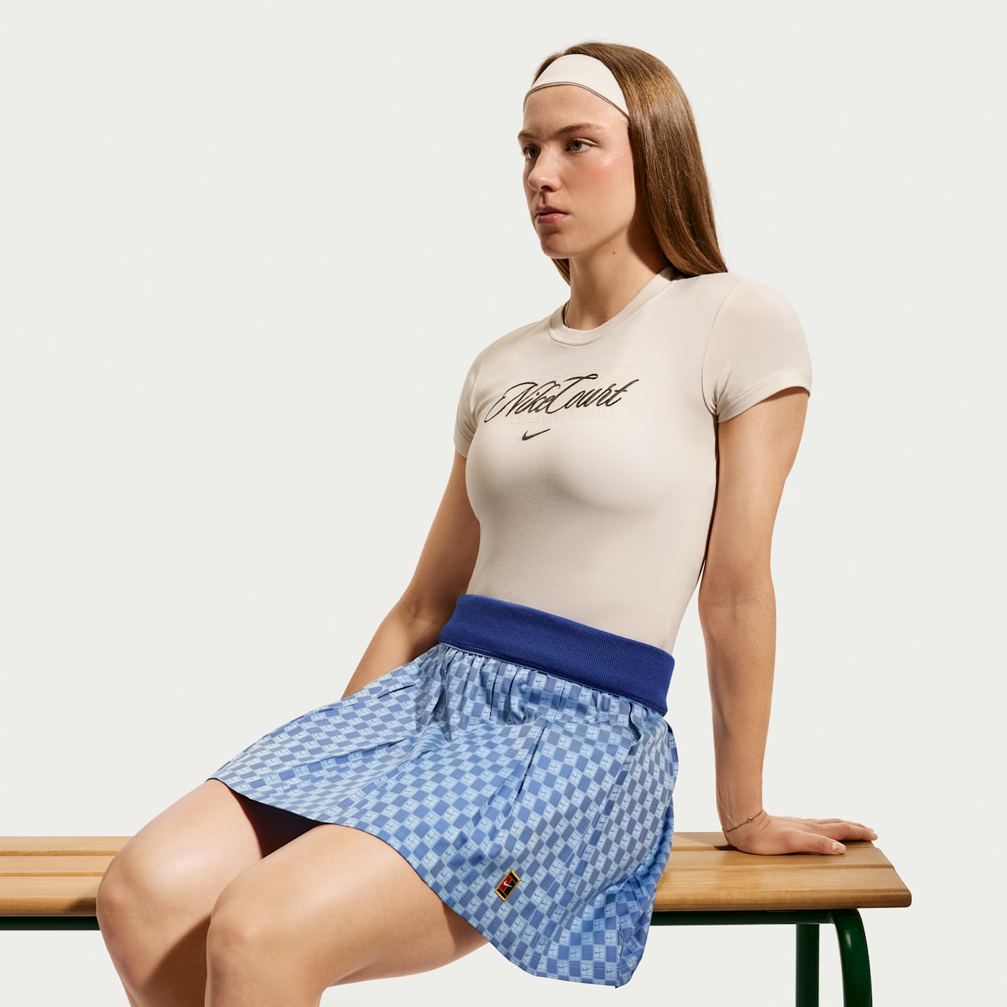 Женская теннисная юбка NikeCourt Court Collection с высокой талией, цвет: Серебристый — фото 4