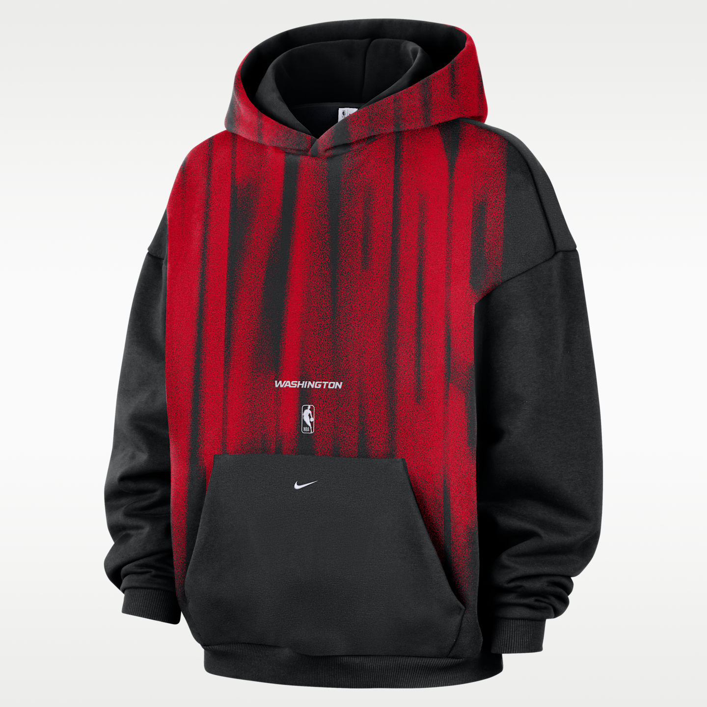 Мужское худи Nike Washington Wizards Standard Issue Therma-FIT Fleece Basketball, цвет: Чёрный / Белый — фото 1