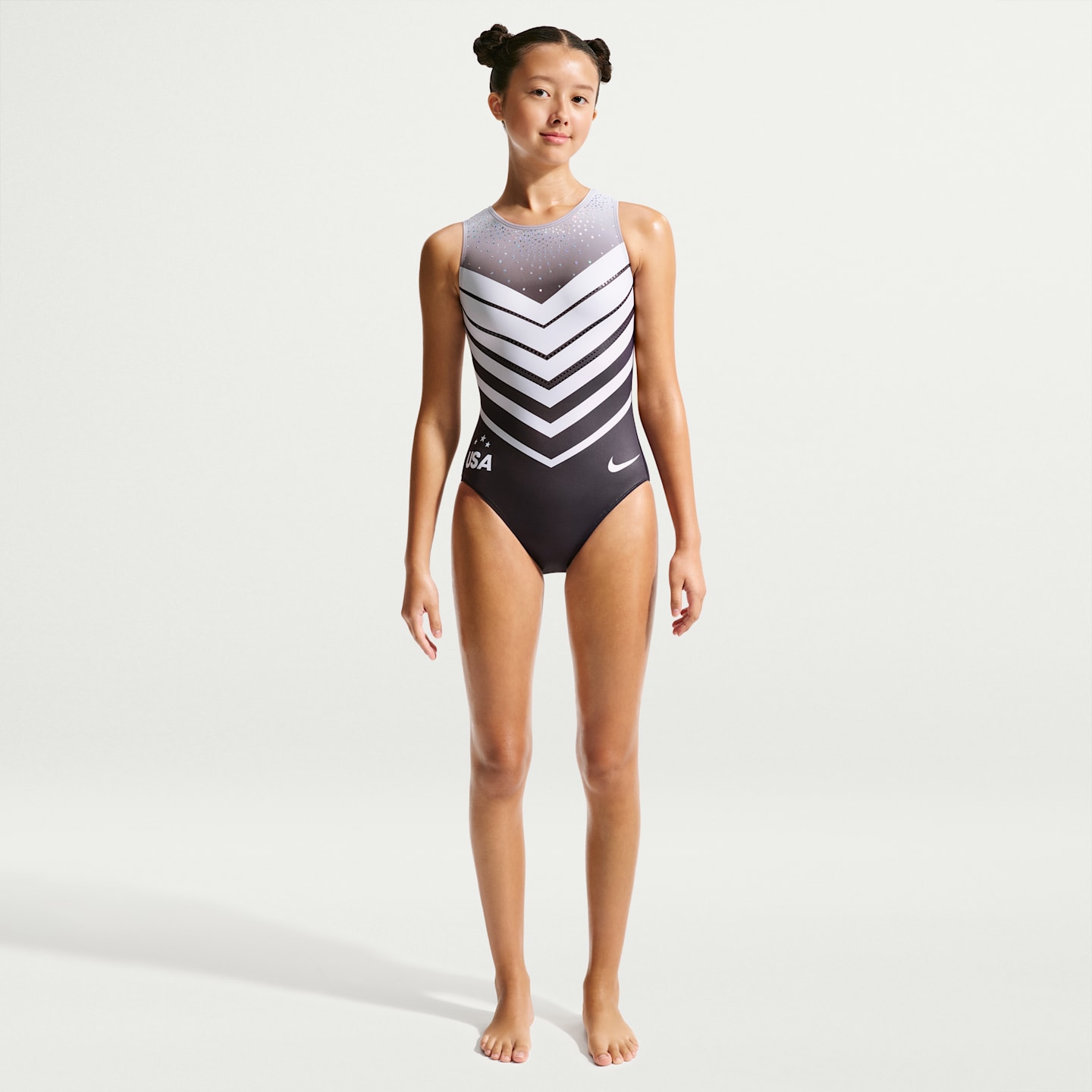Женский топ Nike Gymnastics Valor Leotard, цвет: Чёрный — фото 1