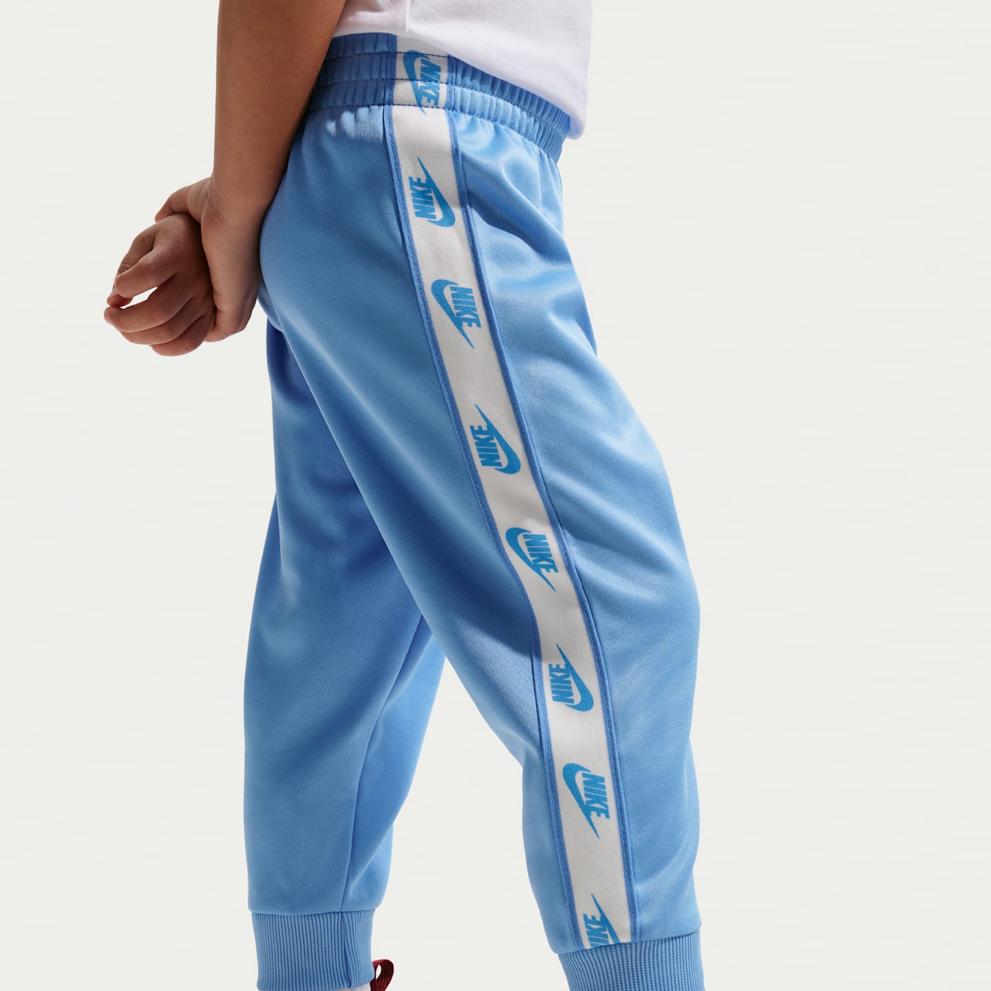 Комплект для малышей Nike Dri-FIT из 2 предметов на молнии с лентой с логотипом, цвет: Синий — фото 5