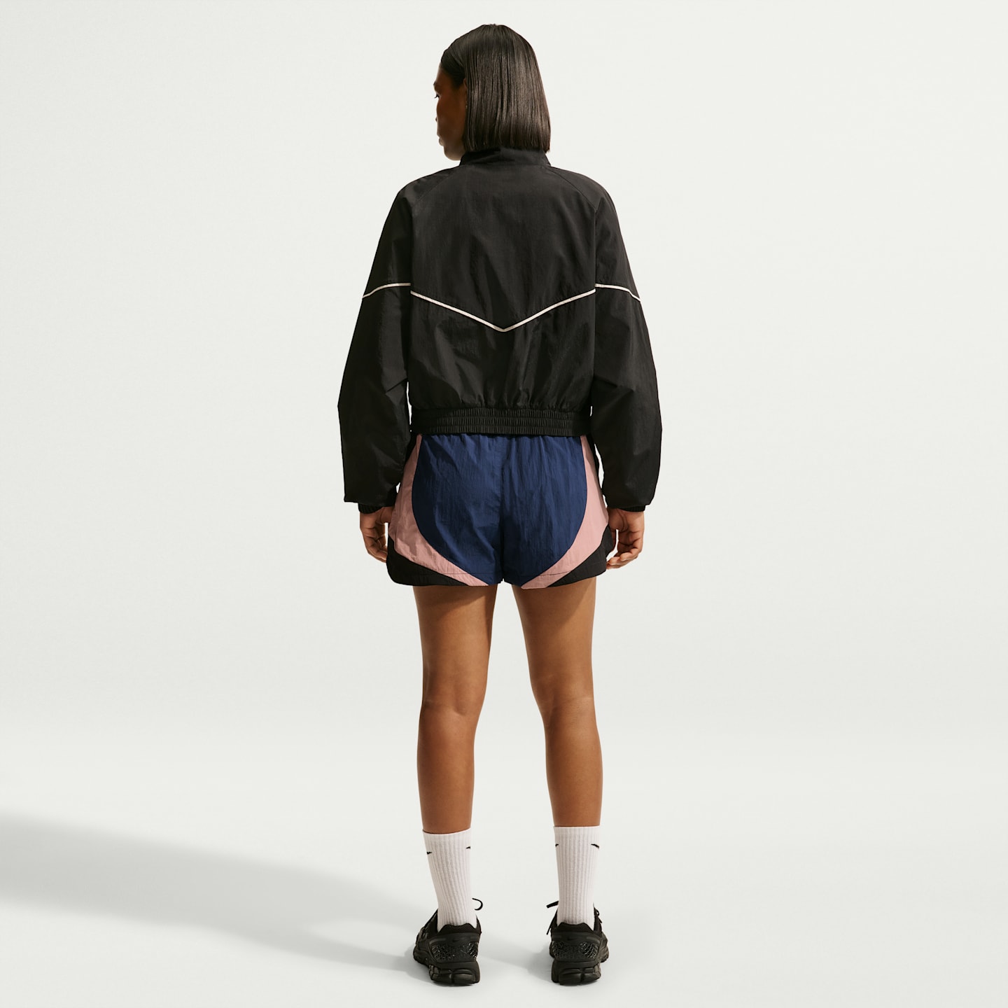 Женские спортивные шорты Nike Sportswear 3" свободного кроя со средней посадкой, цвет: Тёмно-синий / Чёрный — фото 5
