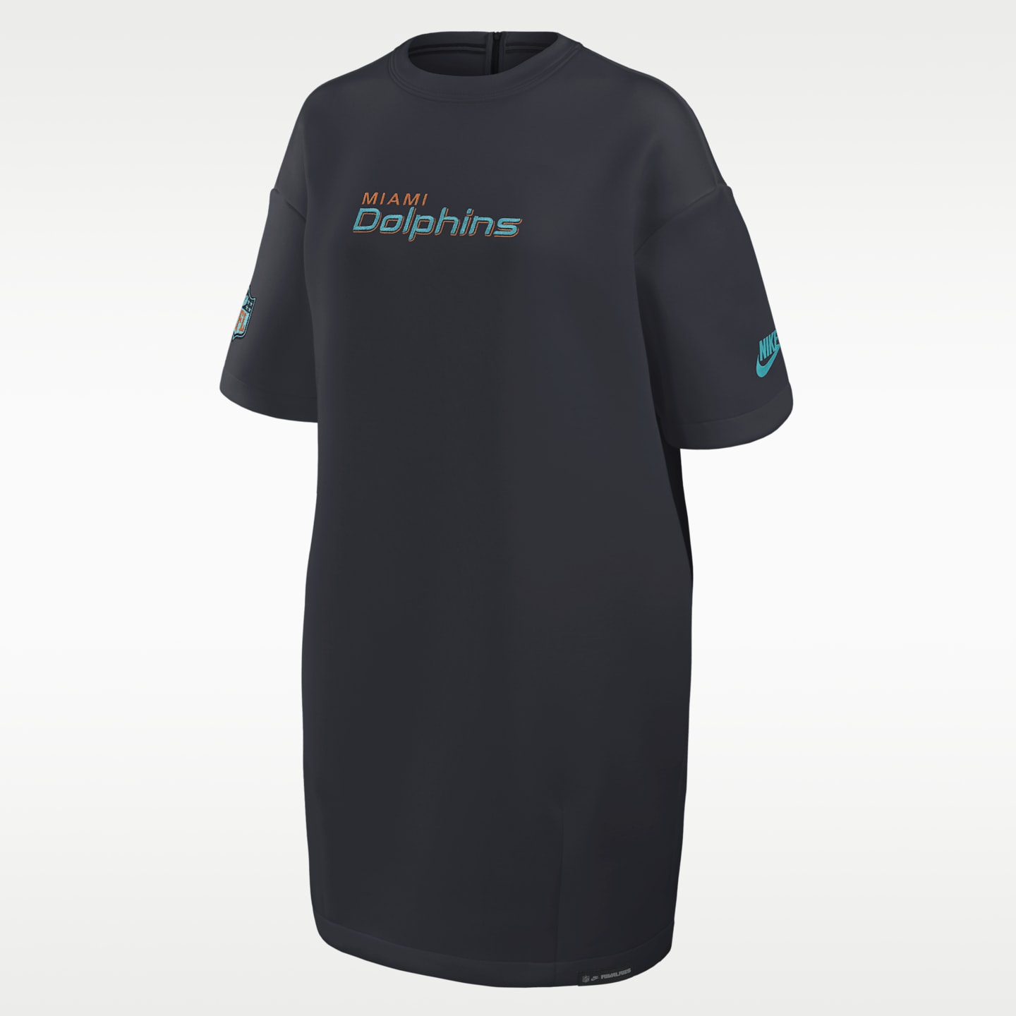 Женское платье Nike NFL Miami Dolphins Rivalries Collection из флиса Tech оверсайз, цвет: Тёмно-синий — фото 10