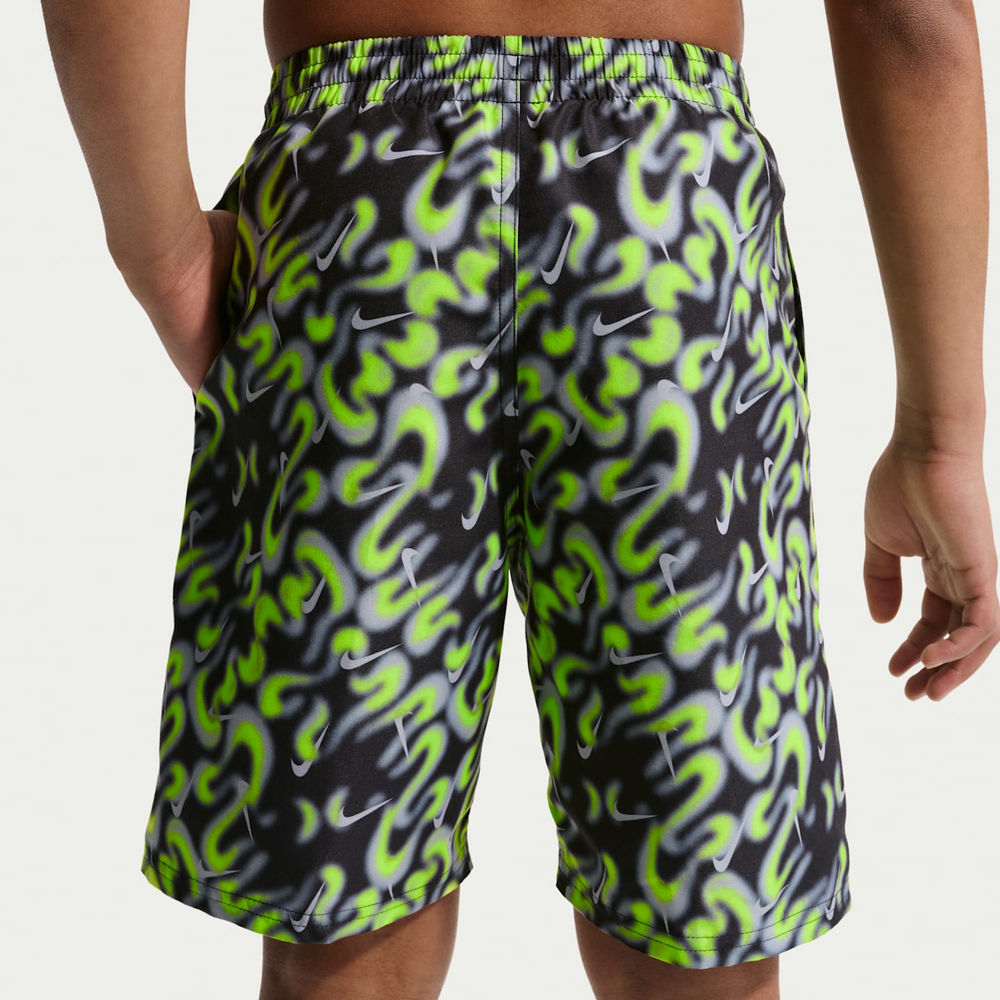 Детские плавательные шорты Nike Swim Breaker для мальчиков, 7", со вшитыми трусами, цвет: Чёрный — фото 3