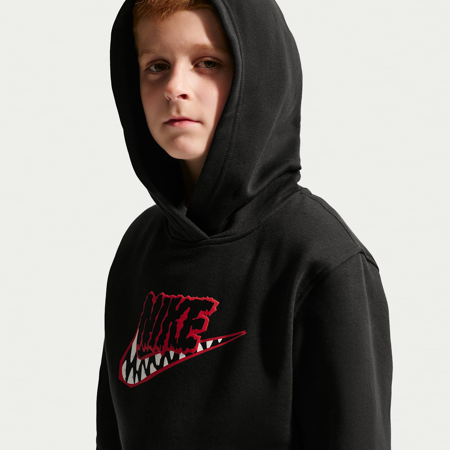 Детское худи Nike Sportswear Club "Werewolf" Fleece, цвет: Чёрный — фото 3