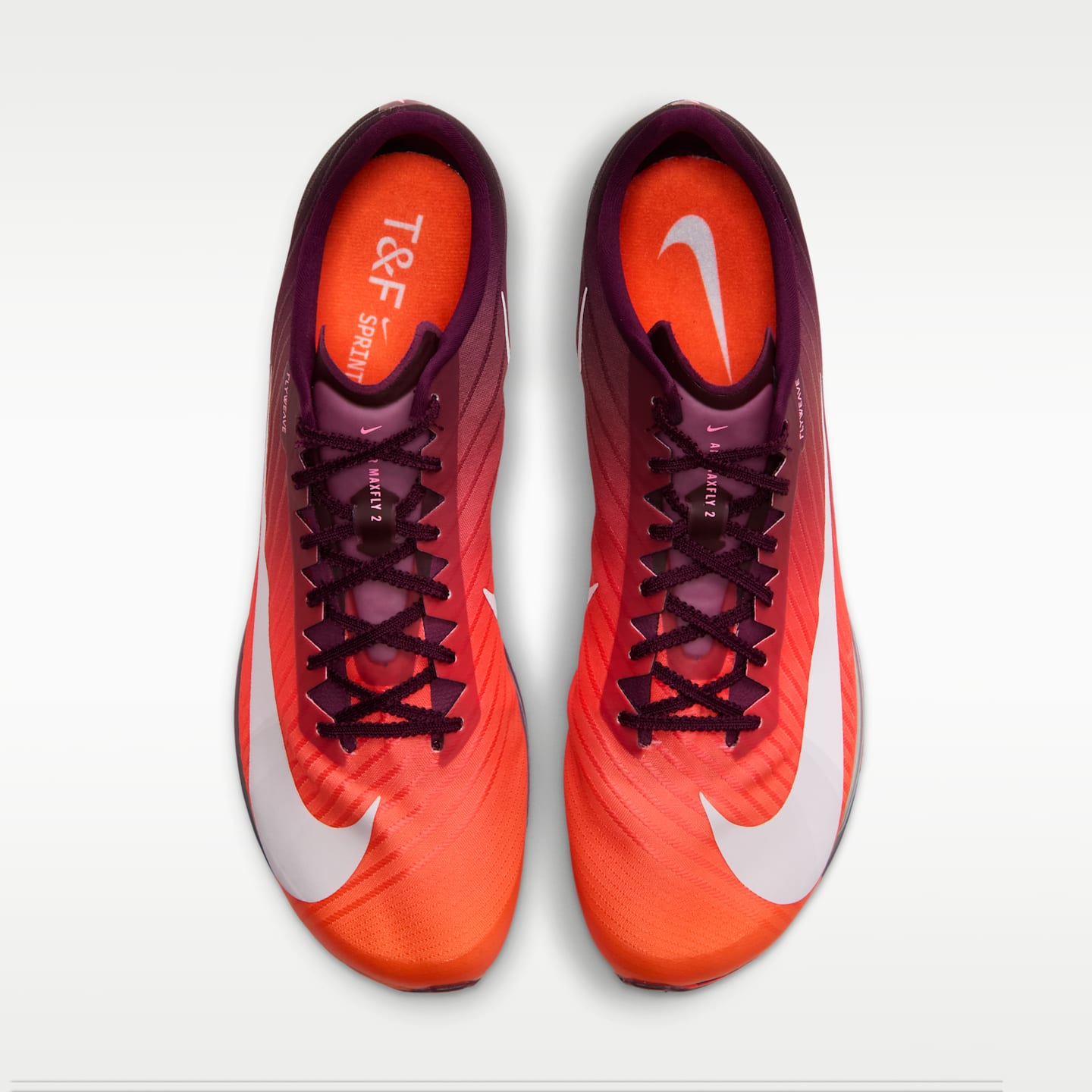 Мужские кроссовки Nike Maxfly 2 Track & Field Sprinting Spikes, цвет: Бордо / Яркий малиновый — фото 4