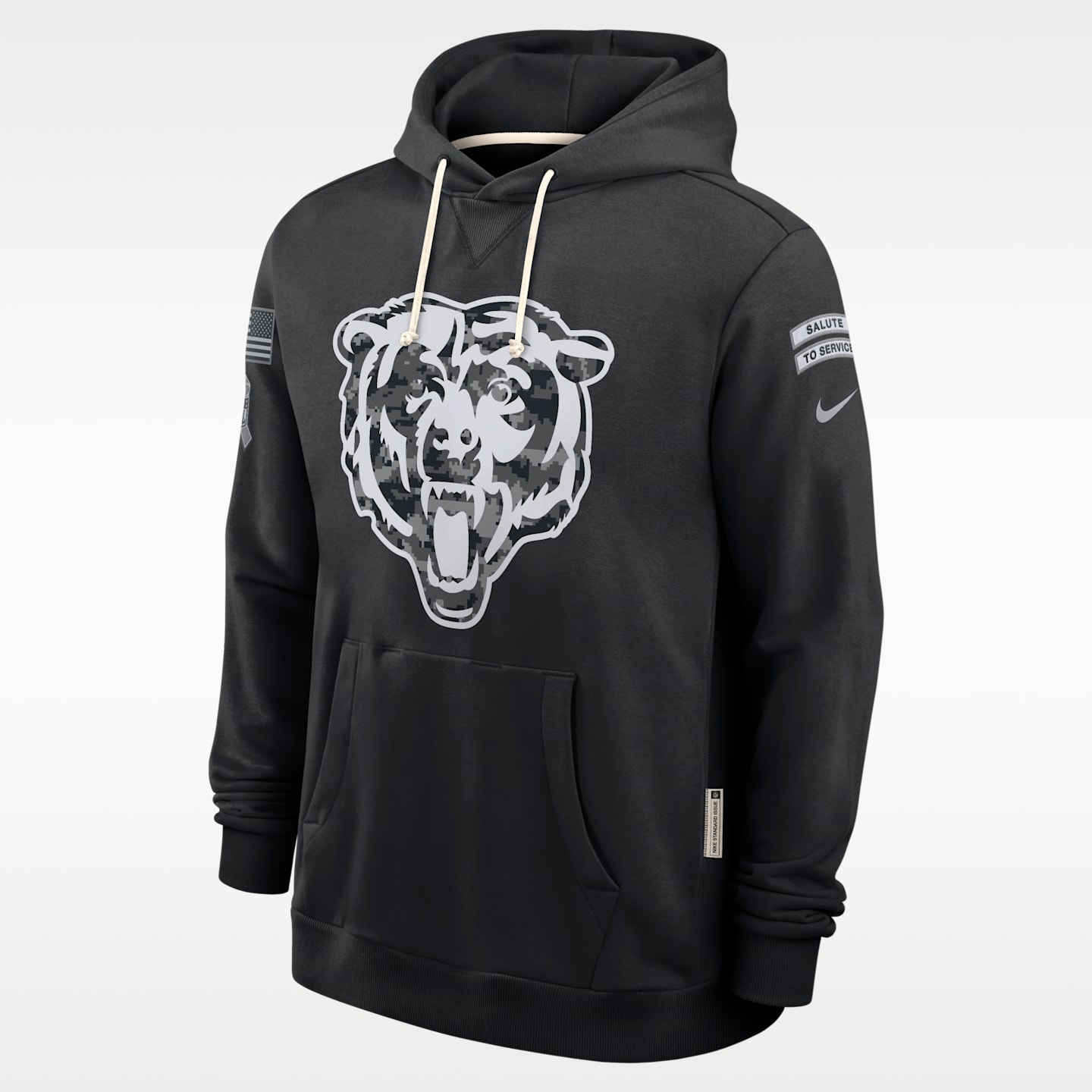 Мужское худи Nike Chicago Bears Salute to Service Sideline Dri-FIT NFL, цвет: Чёрный — фото 1