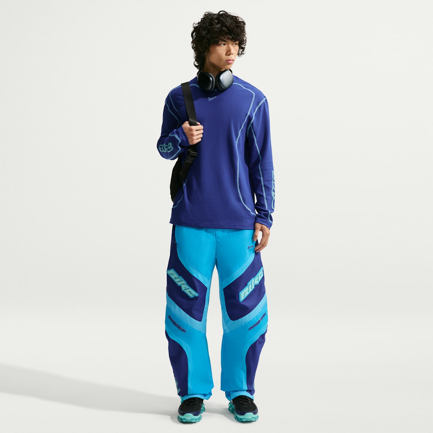 Мужской топ Nike Project F.R.O.G. Bubble Long-Sleeve Waffle Top, цвет: Королевский синий / Синий — фото 4