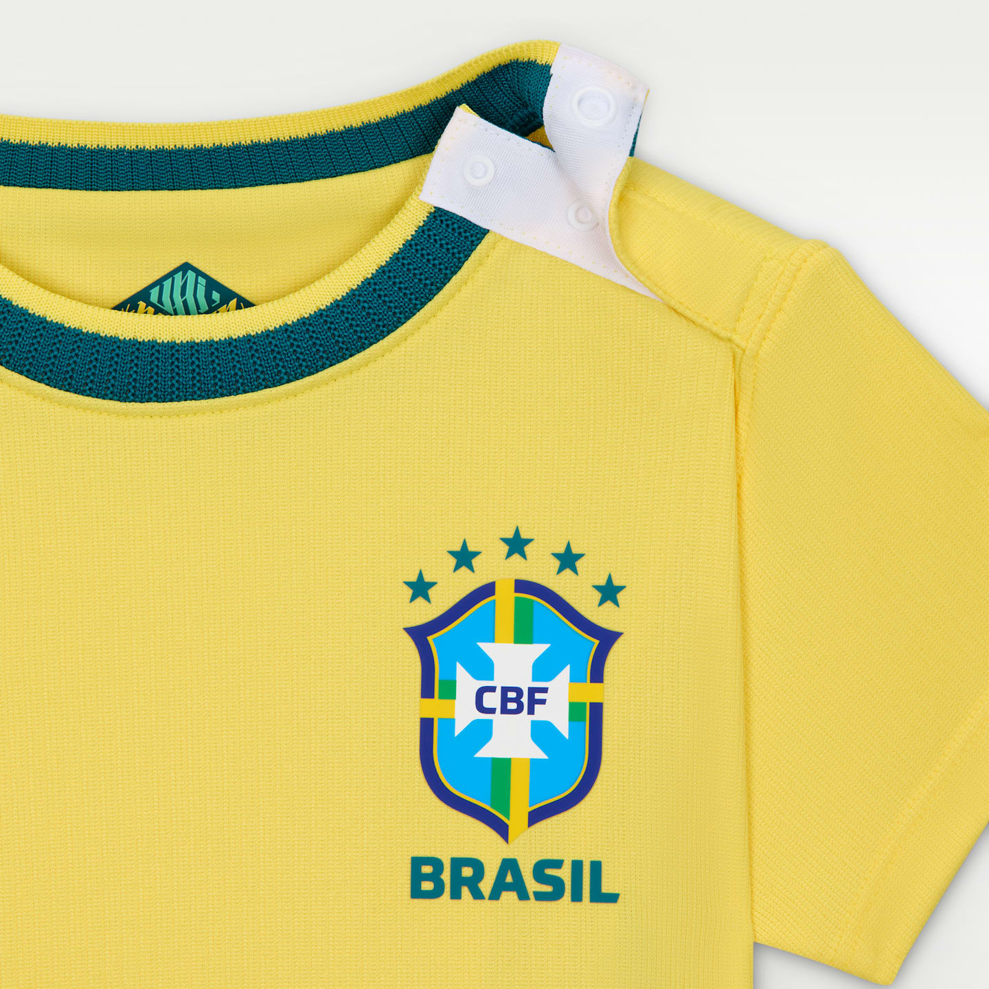 Футбольный комплект для малышей Nike Brazil 2026 Stadium Home из 3 предметов, цвет: Светлый синий / Бирюзовый — фото 3