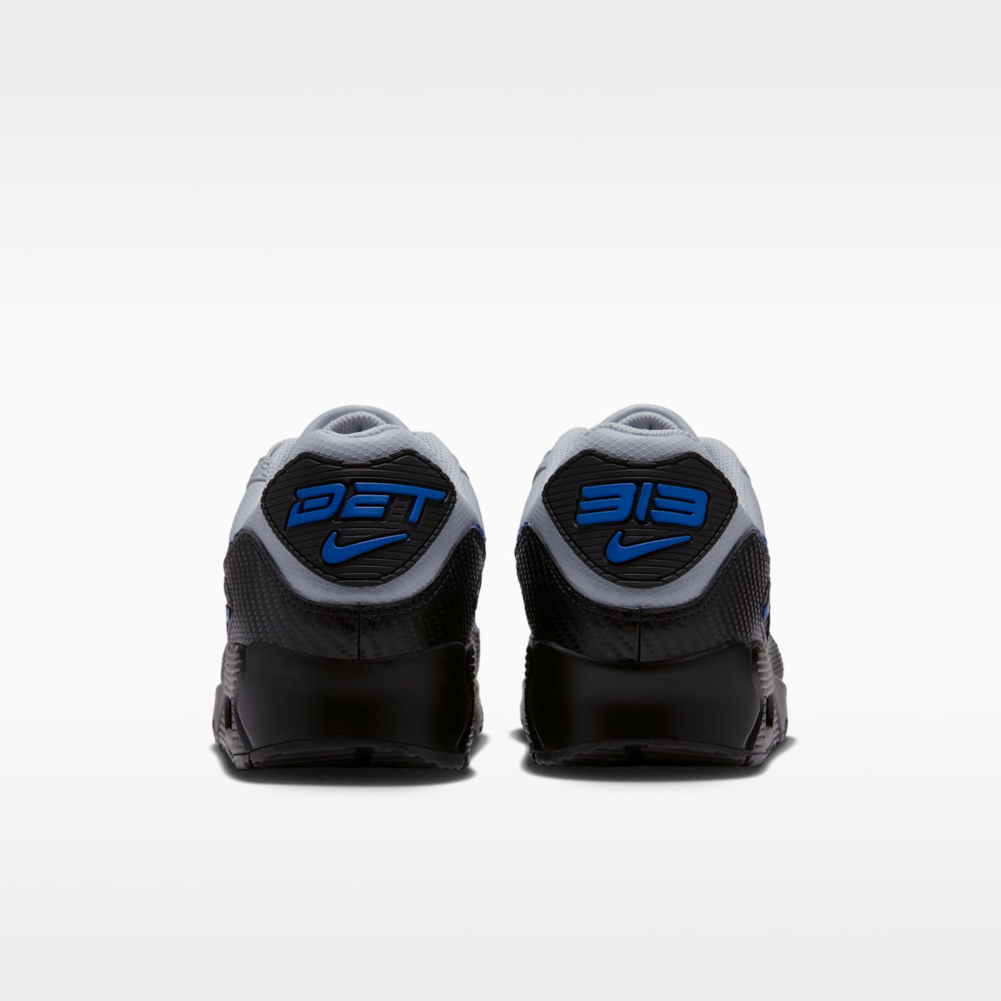 Мужские кроссовки Nike Air Max 90 (Detroit Lions) NFL, цвет: Серебряный / Чёрный — фото 6