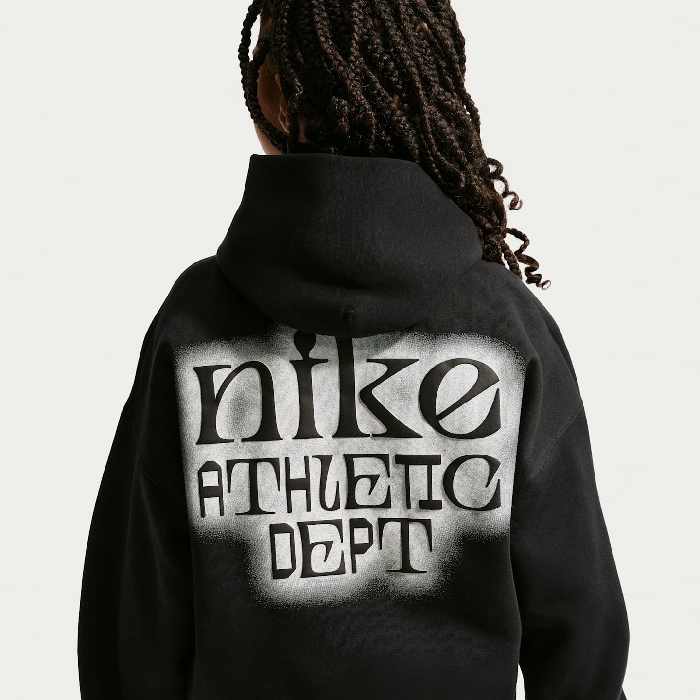 Детское худи Nike Sportswear Club Fleece оверсайз, цвет: Чёрный / Белый — фото 4