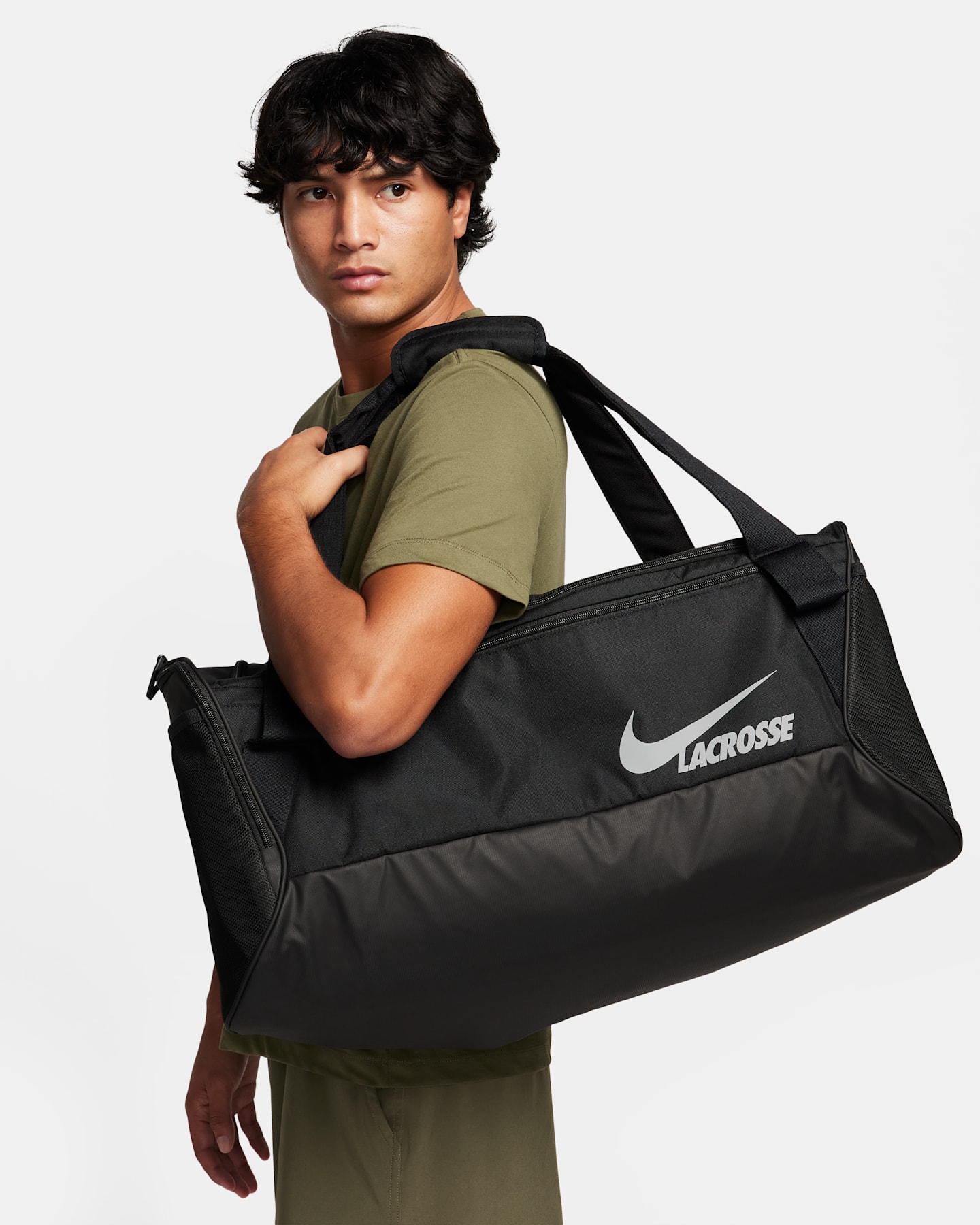 Спортивная сумка для лакросса Nike Dodge, 60 л, цвет: Чёрный — фото 11