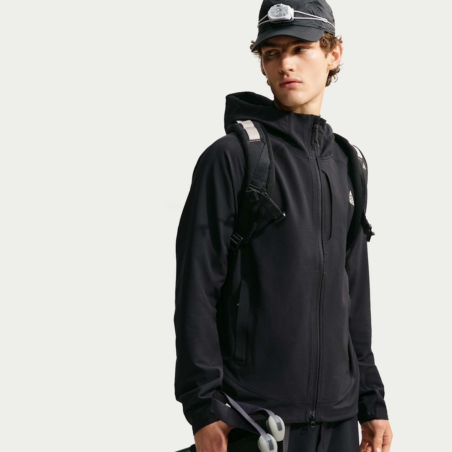 Мужская куртка для походов Nike ACG Cloud Trekker на молнии, цвет: Чёрный / Снежный белый — фото 3