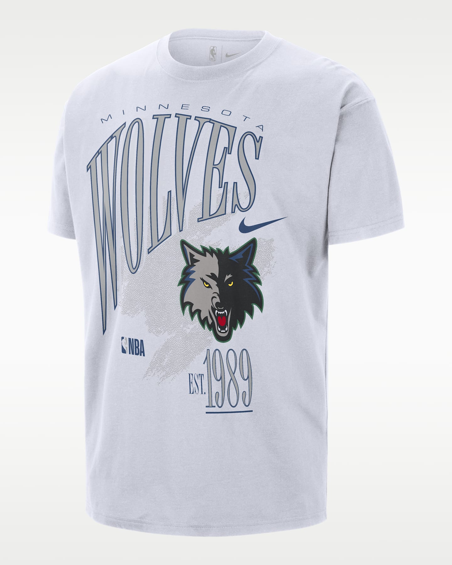 Мужская футболка Nike Minnesota Timberwolves Hardwood Classics Vintage Short-Sleeve Ringer, цвет: Белый — фото 3