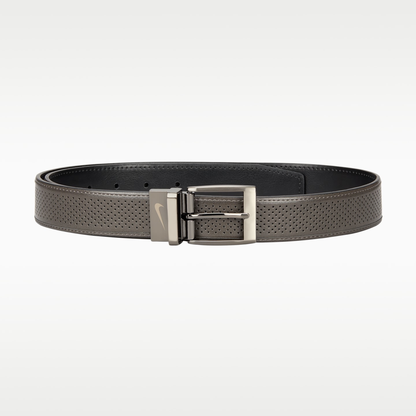 Мужской ремень Nike Tour Golf Perforated Reversible Belt, цвет: Серый