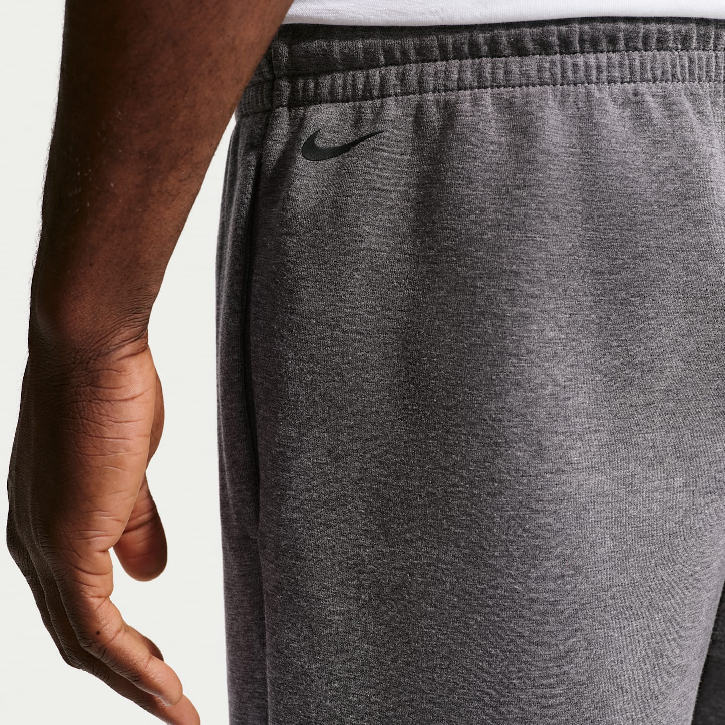 Мужские флисовые баскетбольные брюки Nike Kobe Dri-FIT, цвет: Чёрный меланжевый / Чёрный — фото 6