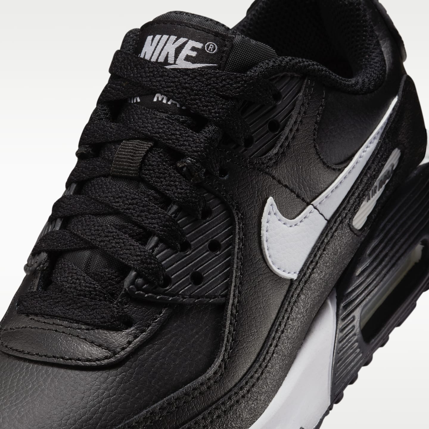 Детские кроссовки Nike Air Max 90 Little Kids' Shoes, цвет: Чёрный / Белый, вариант 1 — фото 7