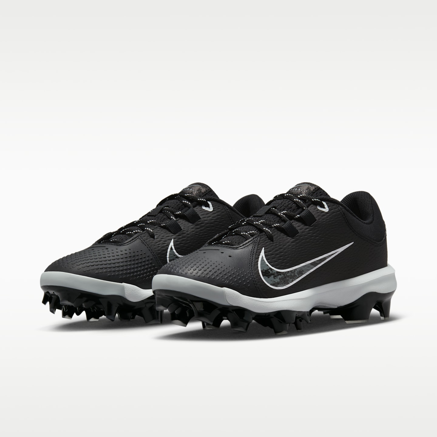 Женские бутсы Nike Hyperdiamond 4 Pro MCS Softball Cleats, цвет: Чёрный / Чистый платиновый — фото 5