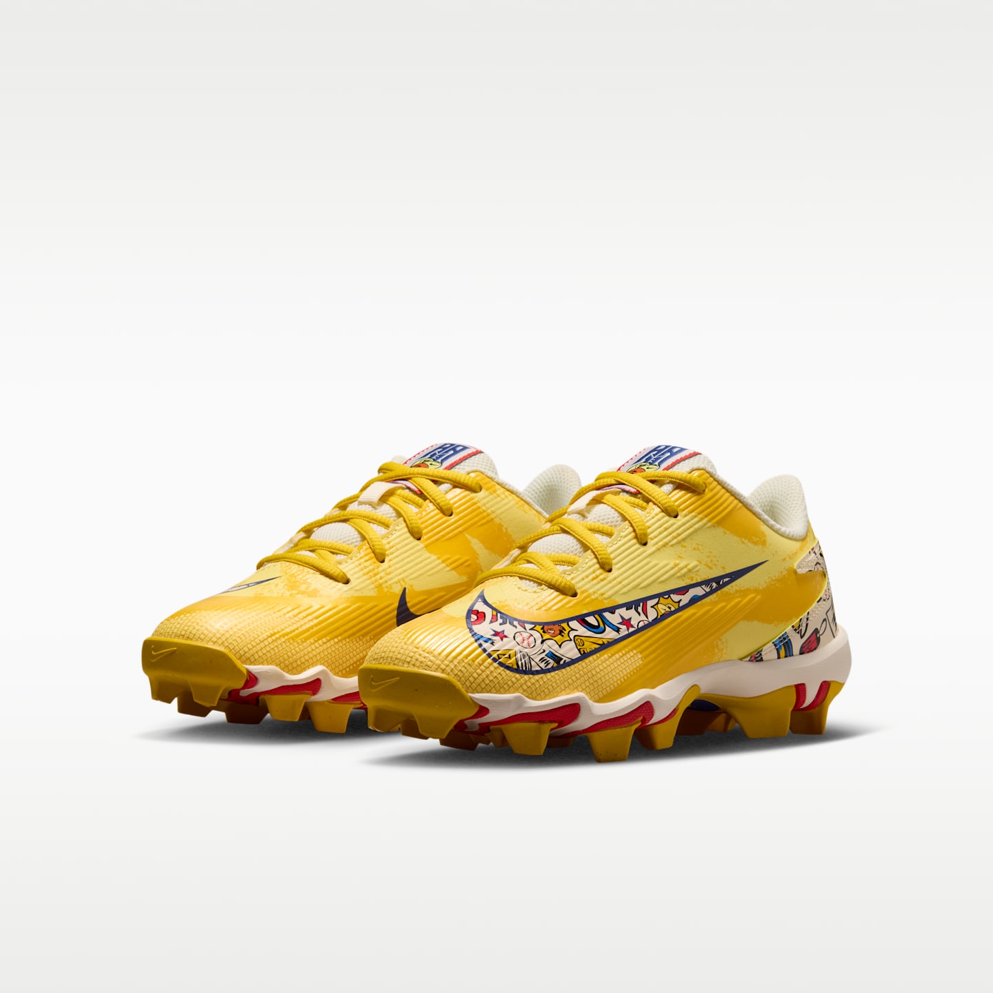 Детские бутсы Nike Diamond Standout "Ronald Acuña Jr." Baseball, цвет: Оранжевый / Кокосовое молоко — фото 5