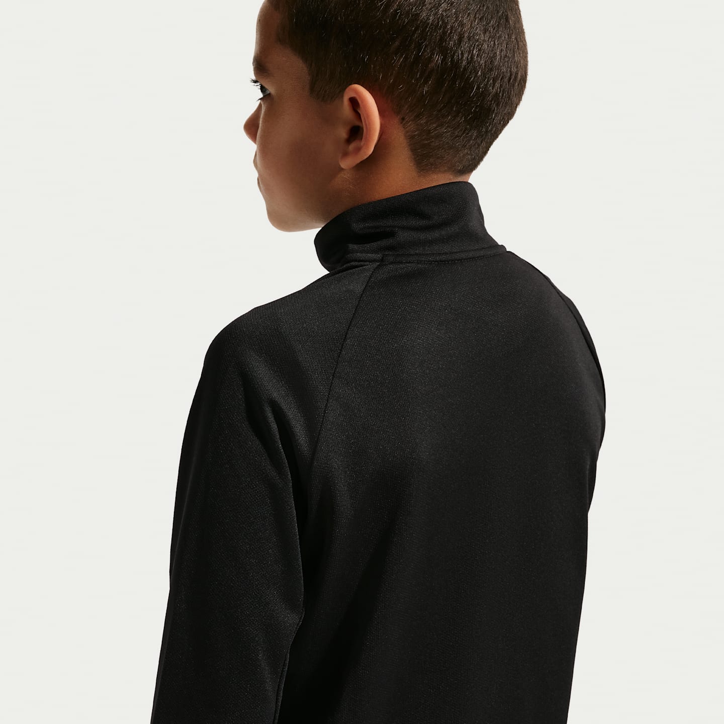 Детский топ Nike Miler Dri-FIT на молнии 1/2, цвет: Чёрный — фото 2